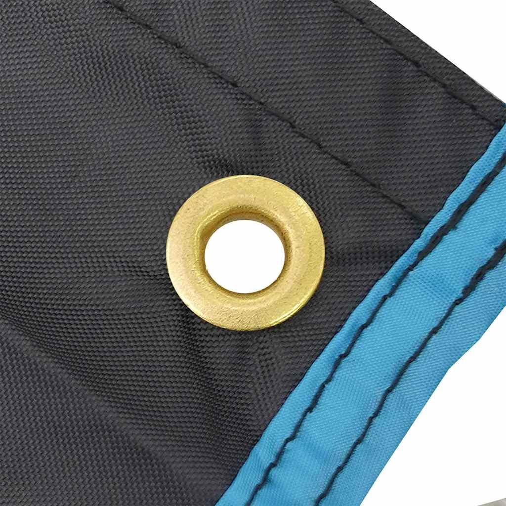 Aufbewahrungstasche Schwarz und Blau Oxford-Gewebe 63,5 x 40 cm leicht und langlebig mit viel Stauraum für Camping, Outdoor, Wandern und Festival Ausrüstung