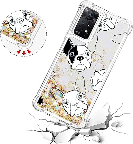 Miniatura 5 de Funda brillante con purpurina para Redmi Note 11 Pro 5G, Redmi Note 11 Pro 4G, funda de silicona de cristal brillante de arena movediza compatible