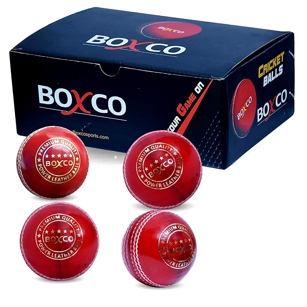 BOXCO Power Hand Made Four Piece Cricket Leather Ball for T20 Matches, One Day Matches, Test Matches & Practice (Pack of 4) (RED) (B0C9QVNF8Y) Amazon Price History, Amazon Price Tracker