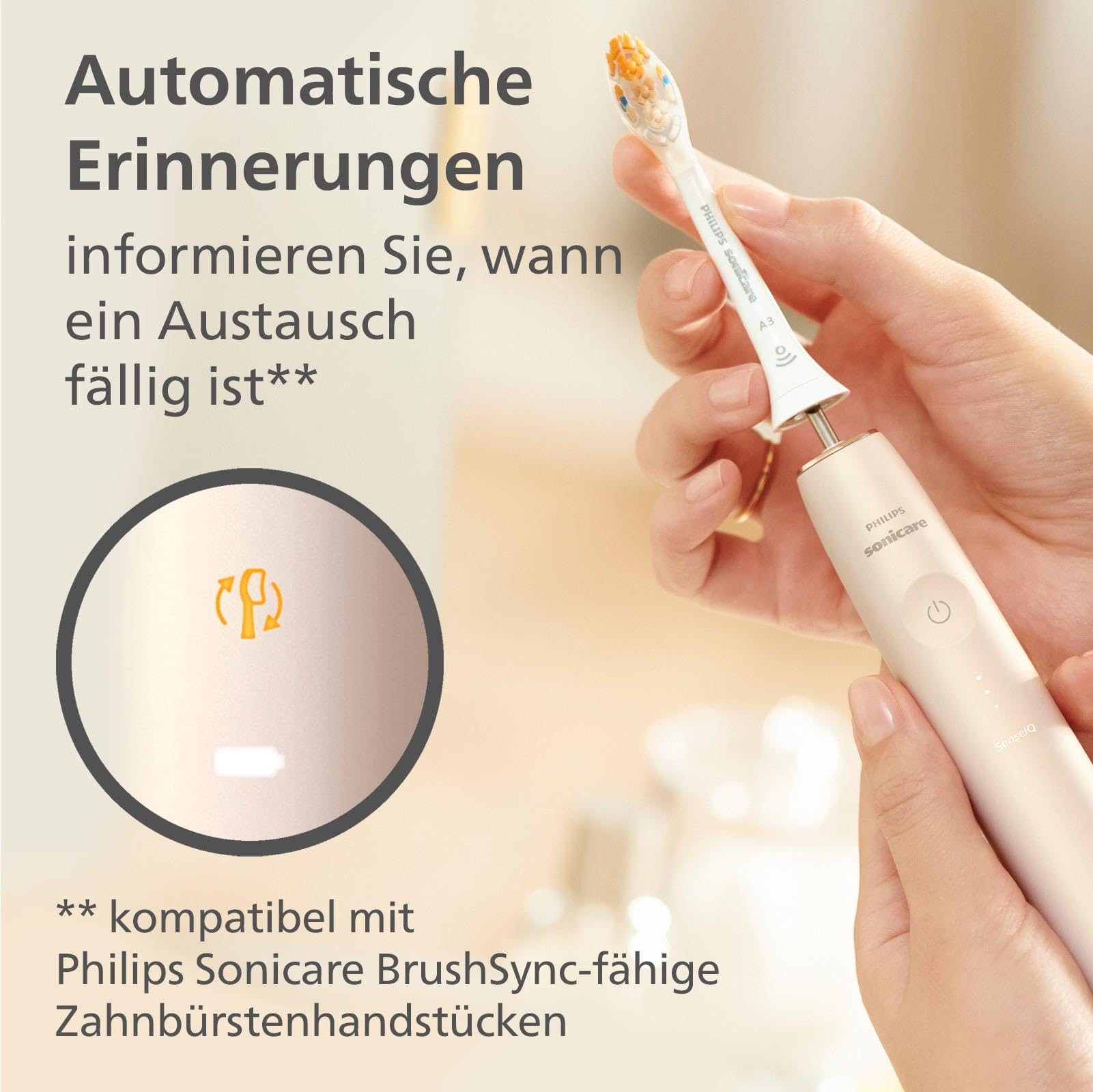 Philips Sonicare Original A3 Premium All-in-One Standard-Schallzahnbürstenköpfe - 2er-Pack in Weiß (Modell HX9092/10)