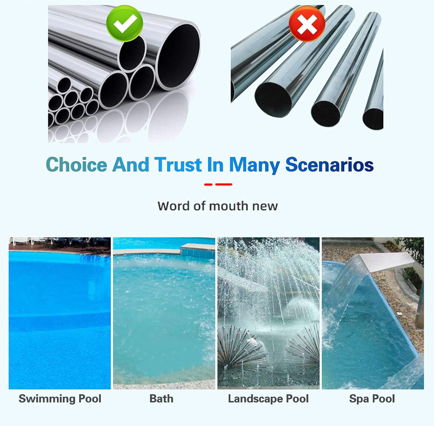 Main Courante de Piscine en Acier Inoxydable 304, Conception antidérapante pour piscines au Sol, Base d'installation Rapide avec vis d'extension, supporte la capacité de Poids de 330 lbs, sans Danger