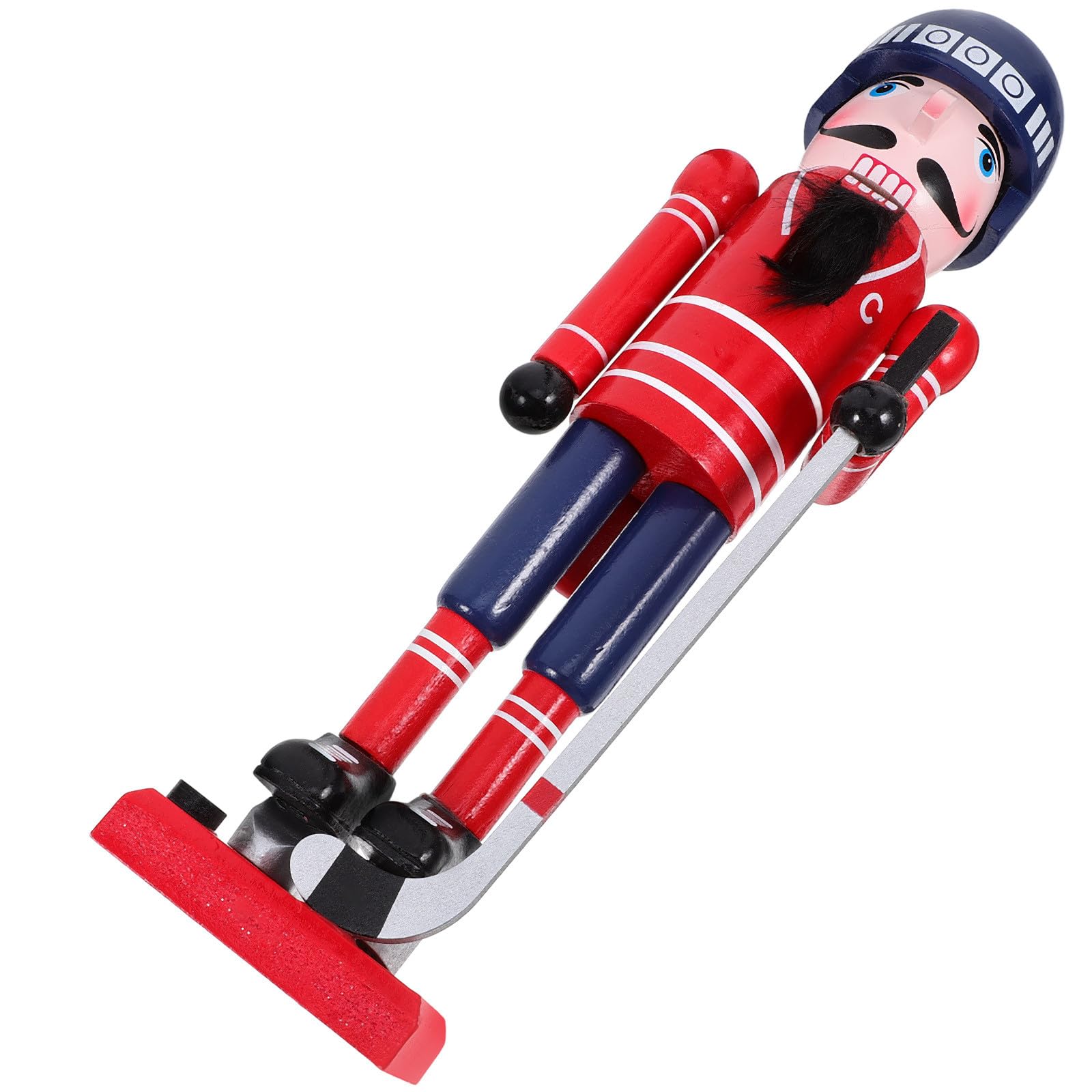 Casse-Noisette Bois Joueur de Hockey 36 CM pour Rompre la Monotonie de Noël