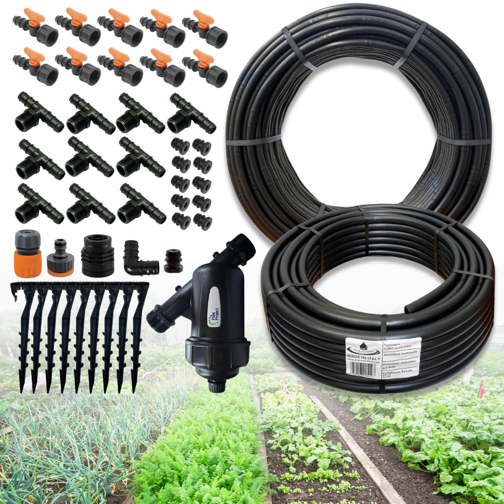 Set Tubo Poroso Per Irrigazione A Goccia 50 M, Tubo Gocciolante Da Giardino Per Prati,Patii - Foto 6