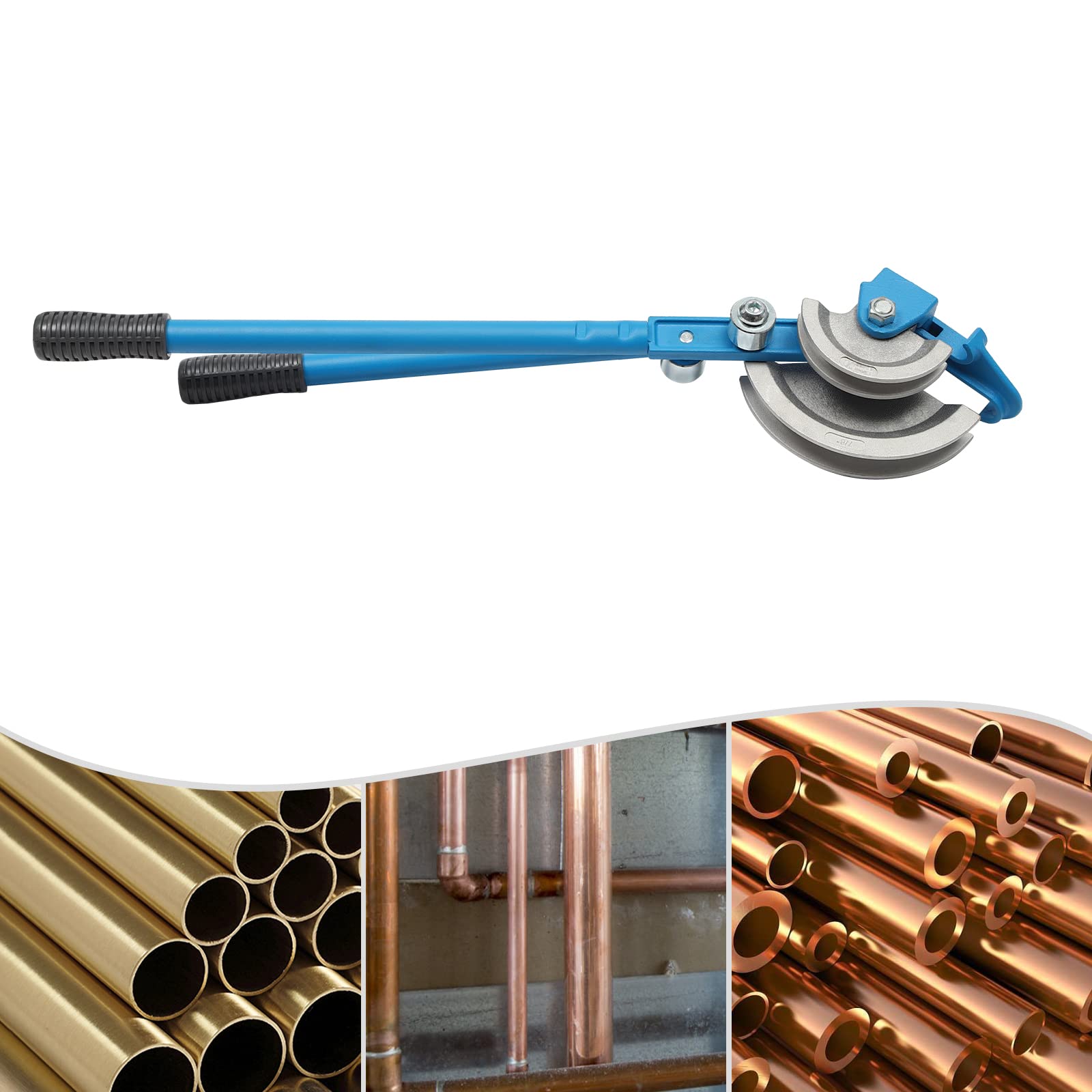 Giętarka do rur 0° do 90°, ręczna giętarka do rur, szczypce do gięcia rur z 2 metalowymi wałkami dociskowymi, giętarka do rur, nadaje się do rur o średnicy 15 mm/22 mm z miedzi, rur aluminiowych,