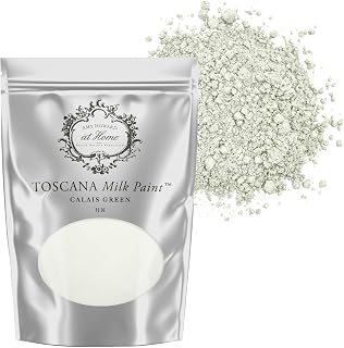 AMY HOWARD AT HOME Toscana Milk Paint Powder for Furniture, Decor, Finish, and More | Multi-Surface Paint Mix with Natural Ingredients | Add Water | 12.0 Ounce Pouch | Calais Green