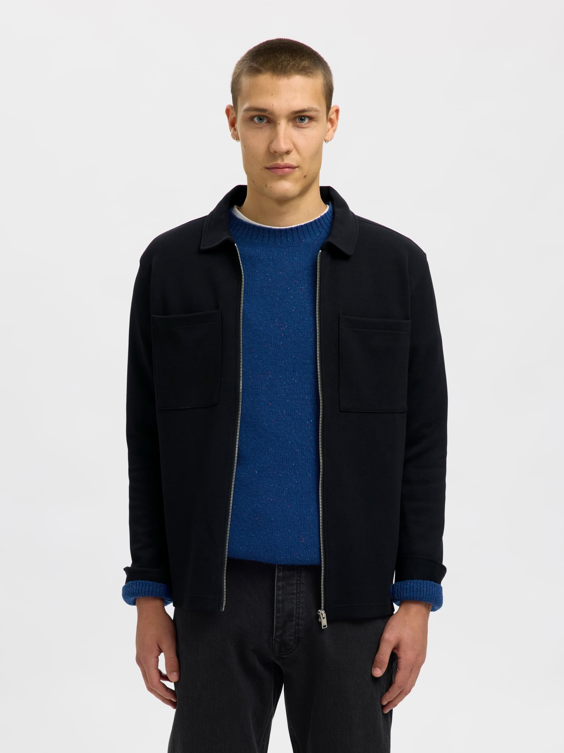 SELECTED HOMME Slhjackie Sweat Zip Jacket Noos Slhjackie Noos - Felpa con zip Uomo (Pacco da 1)