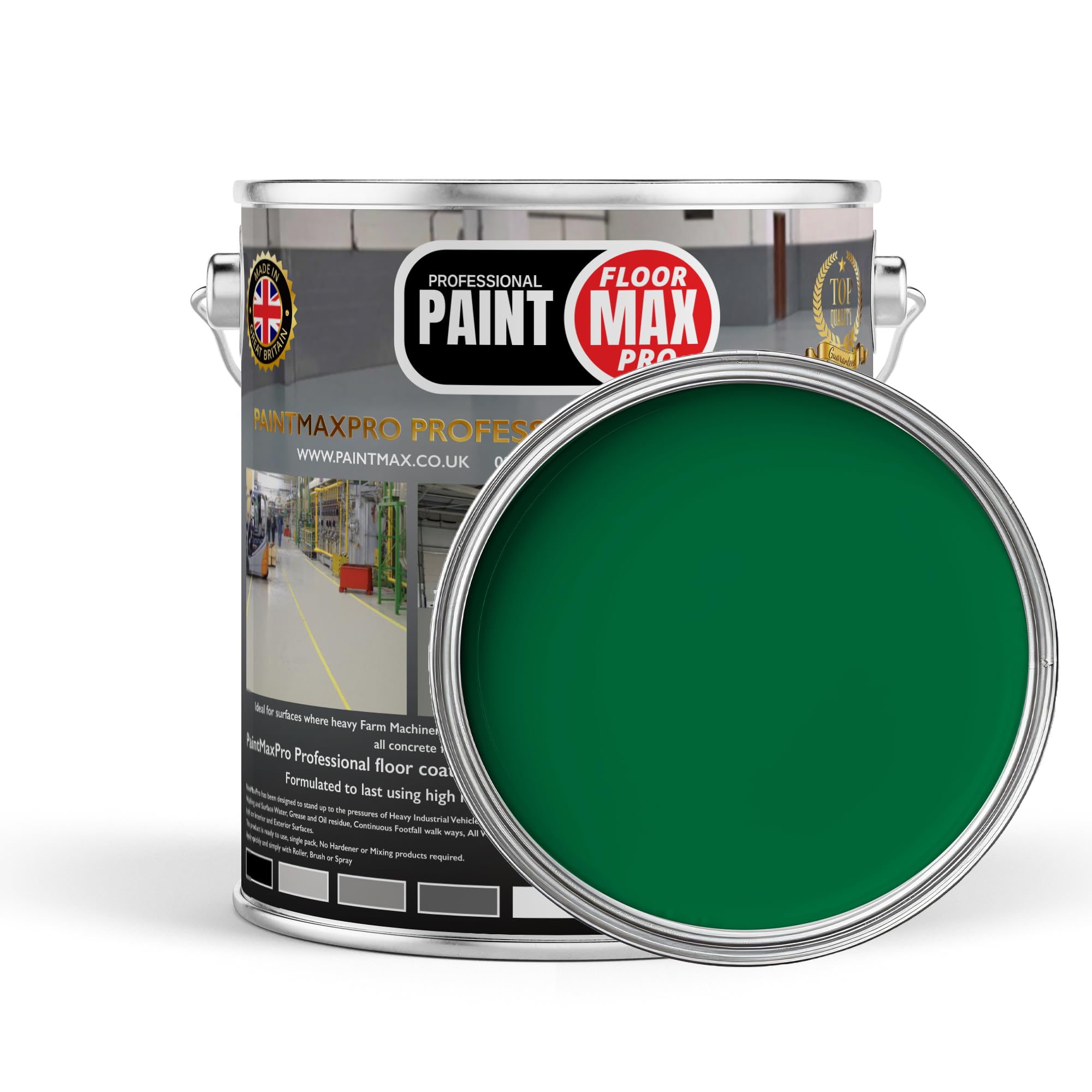 PaintMax Industrial PU350 Polyurethane Concrete Floor Paint Coating (Mint Green, 10 Litre)