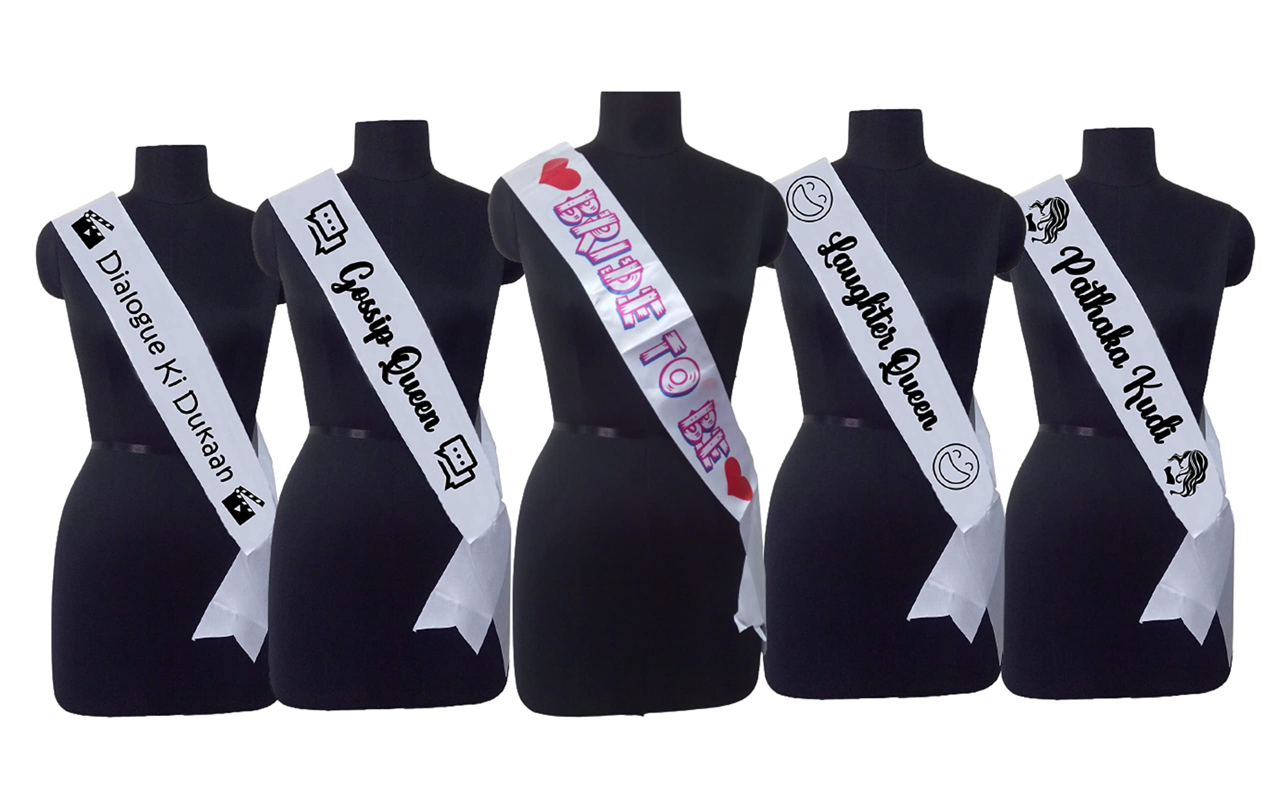 Atpata Funky Bride to Be & Team Bride Sashes for Bridal Shower Bachelorette Hen Party Fun Prop Accessory (Combo 3)