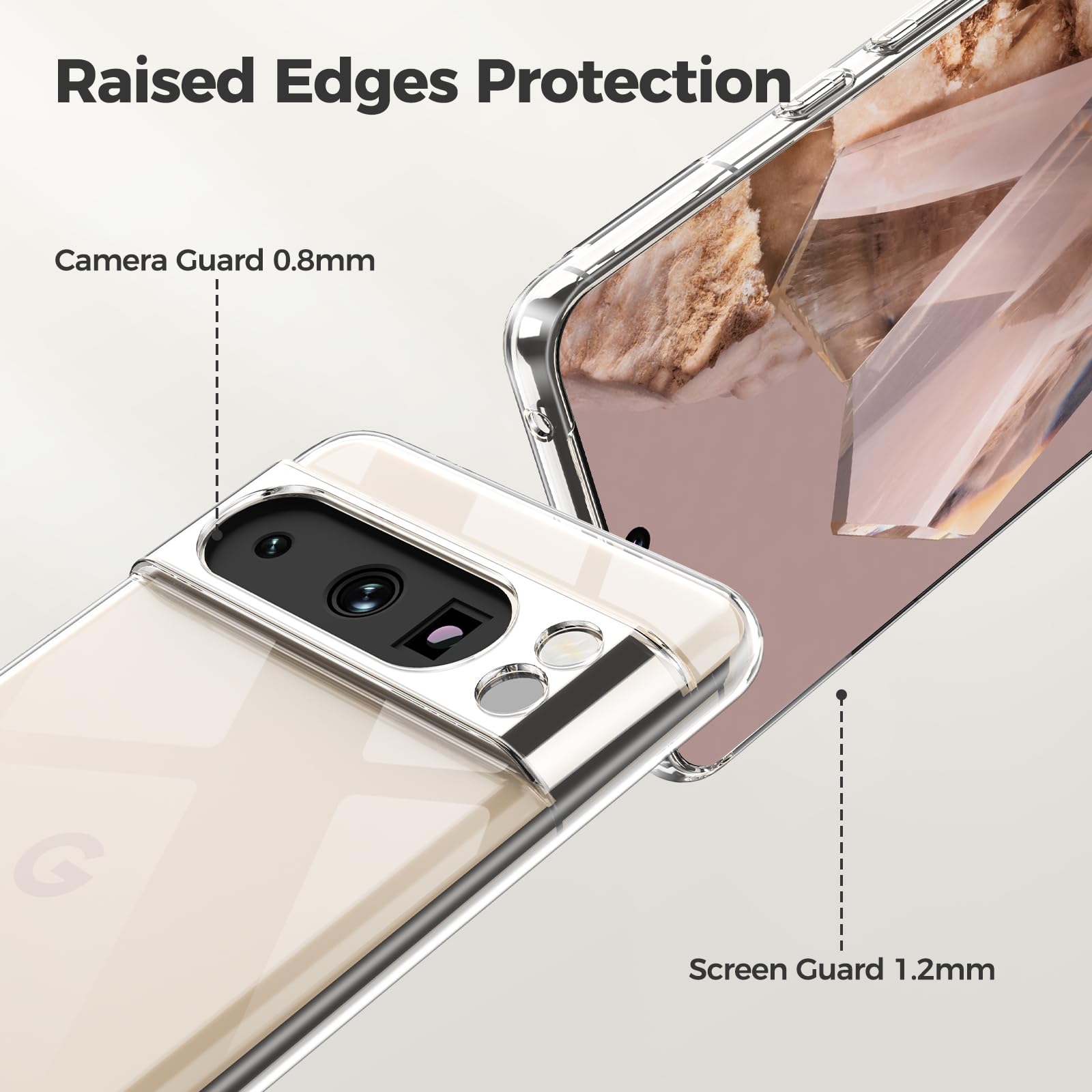 Mous Cover per Google Pixel 8 con MagSafe Trasparente - Clarity 2.0 - Custodia Pixel 8 Case - Case Resistente ai Graffi Design Chiaro e Sottile - Antiurto