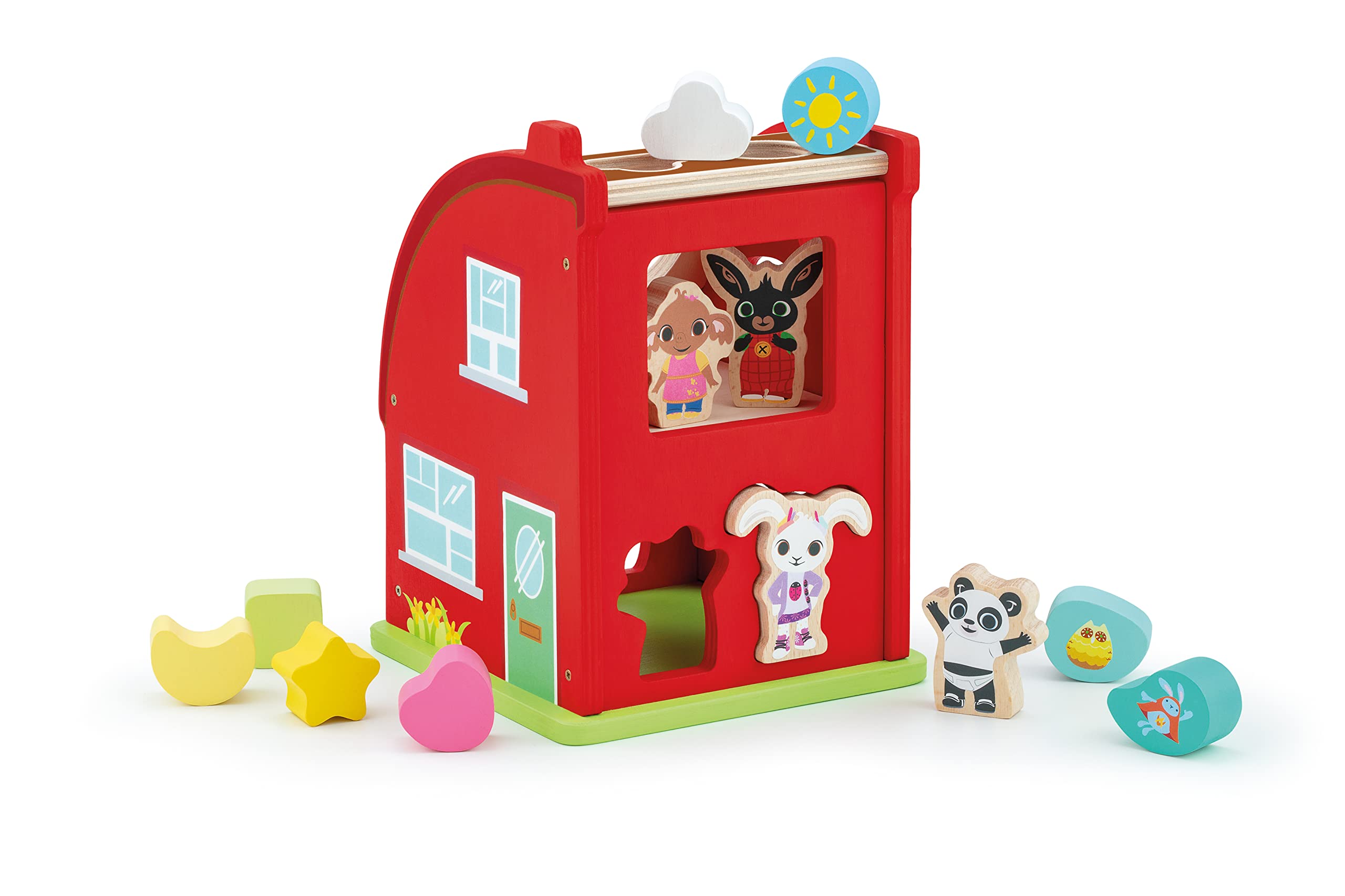 SEVI Forme Incastro Casa di Bing (12 pz) | Trudi by Giochi in Legno Puzzle Incastro Bing. Regalo di Natale e Compleanno per Bambini | 18x18x25cm | Collezione Bing | Modello TUE67000