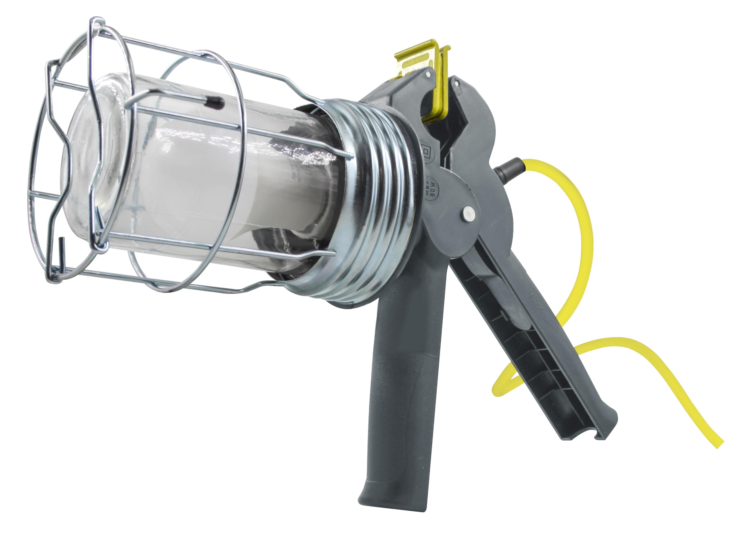 Lighthouse Heavy-Duty LED Grip Lamp 110V – 800 Lumens LED Inspection & Clamping Work Light with 50mm Clamp, Protective Wire Cage & 5m Cable for Construction, Maintenance & Automotive Tasks