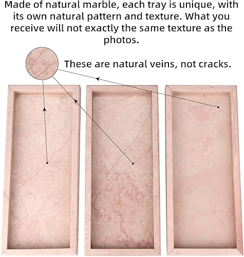 Miniatura 58 de Bandeja de tocador de baño de mármol, bandeja de tocador de lujo natural para el hogar, cocina, baño, bandeja decorativa de piedra para encimera