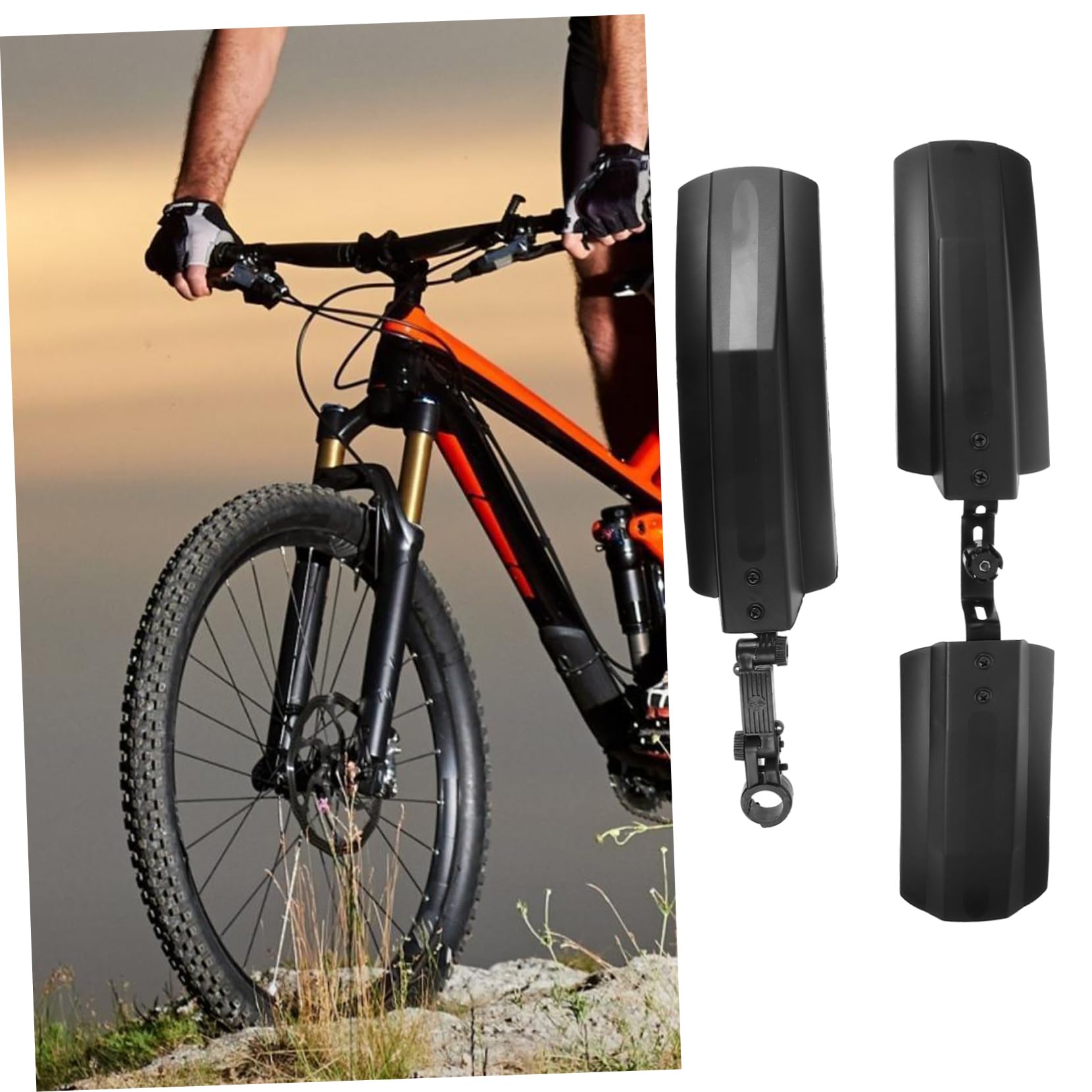 GALPADA Mountain Bike Mud Guards Easy to Clean Plastic Mud Flaps Lightweight Bike Set