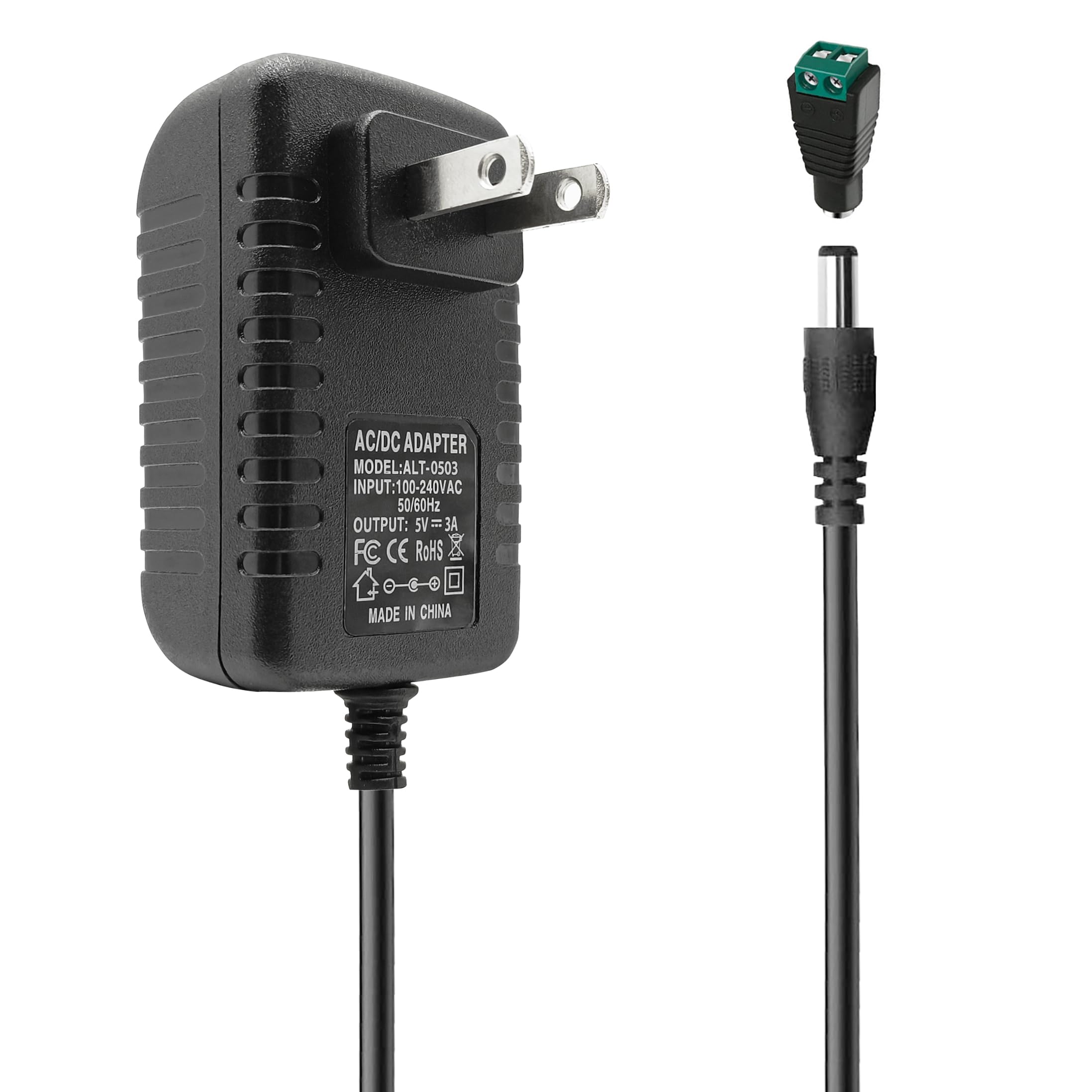 5V Power Supply, DC 5 Volt 3A 15W LED Power Supply, AC 100-240V AC To DC 5V Converter, Wall Plug Power Adapter For Strip Light CCTV Camera Security System, 5.5/2.1mm Plug(2 - View #11