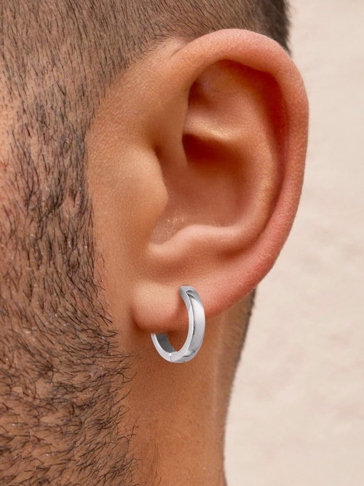 FaithHeart Orecchini da Uomo e da Donna, 8mm-16mm Huggie Orecchini a Cerchio, Acciaio Chirurgico 316L, Regalo per Lui, Impermeabile Anti-allergico, Confezione Regalo Inclusa