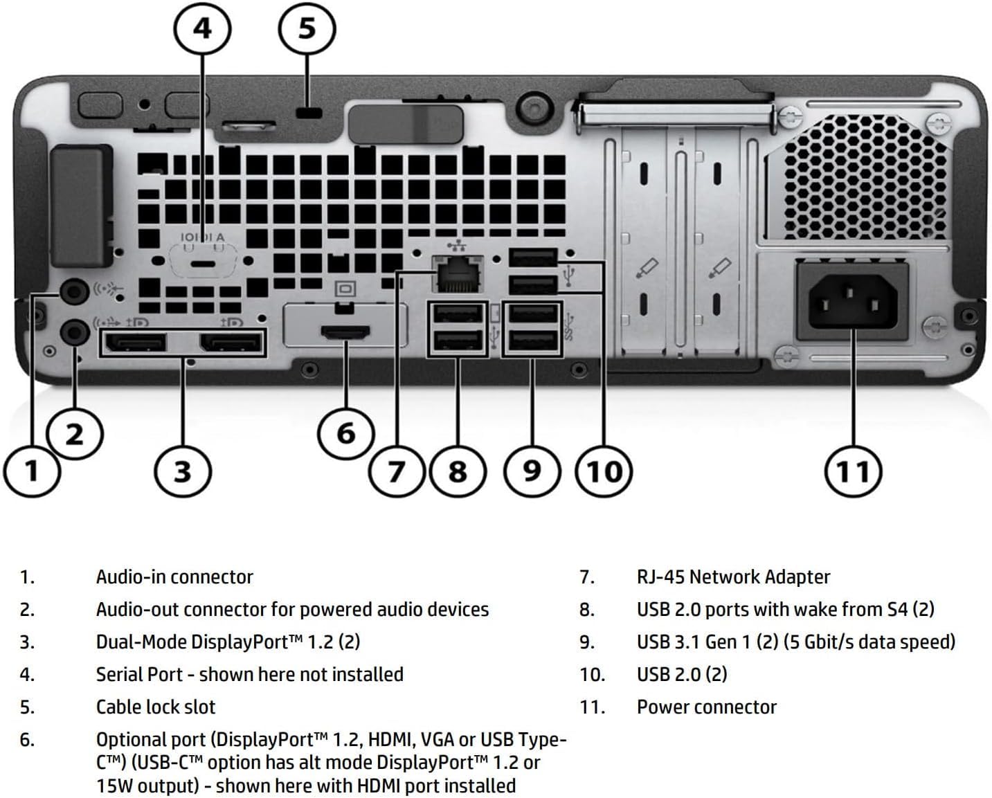 HP EliteDesk 705 G4 SFF Desktop Computer PC, AMD Ryzen 5 2400G