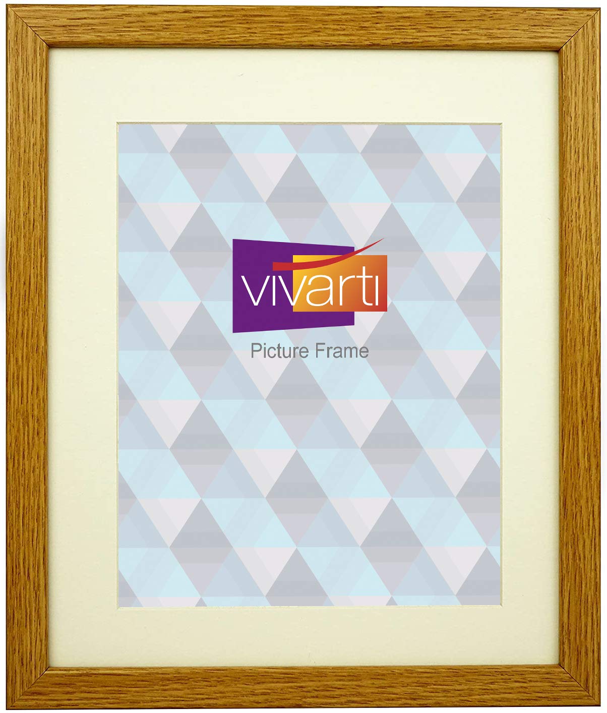 Vivarti Thin Oak Picture Photo Frame 12 x 10 Inches with Mount (Aperture 10 x 8 Inches)