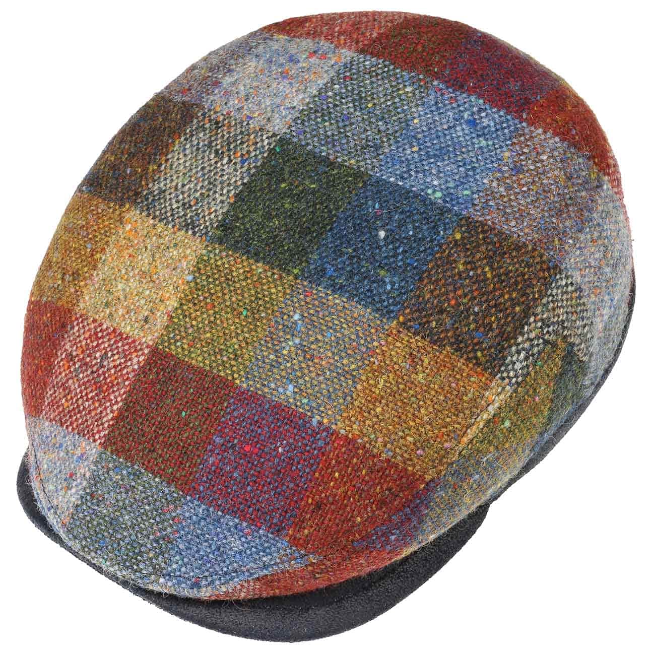 LIERYS Finzi Tweed Flatcap Schirmmütze Karomuster Made in Italy Herren Herbst Winter