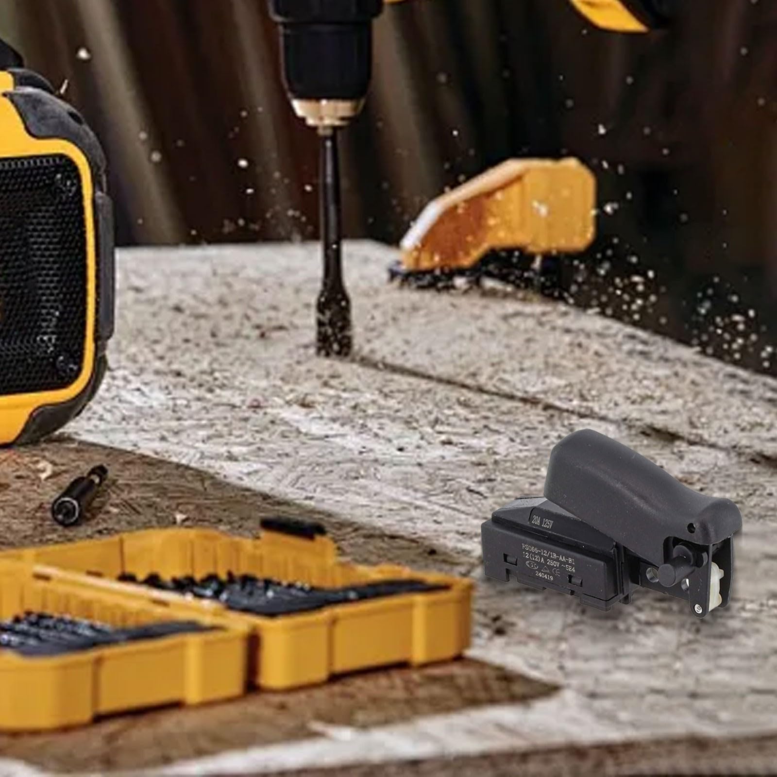 Kappsäge DW871 Schalter Ersatzzubehör für Elektrowerkzeuge mit Metall- und Kunststoffmaterialien