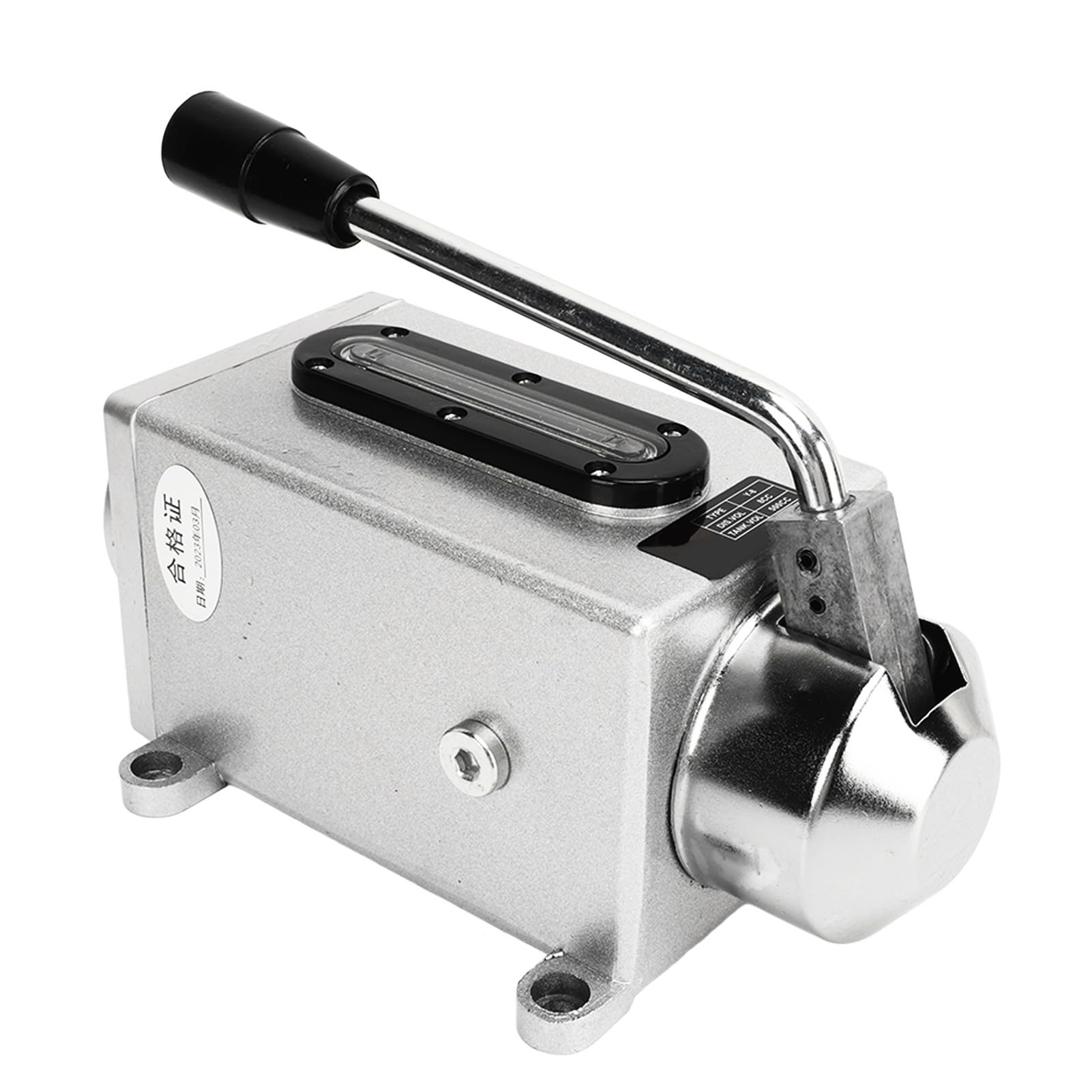 Bomba lubricadora manual de aluminio fundido resistente de 500 cc con salida de 4 mm, perfecta para mantenimiento de máquinas herramienta y necesidades de lubricación industrial