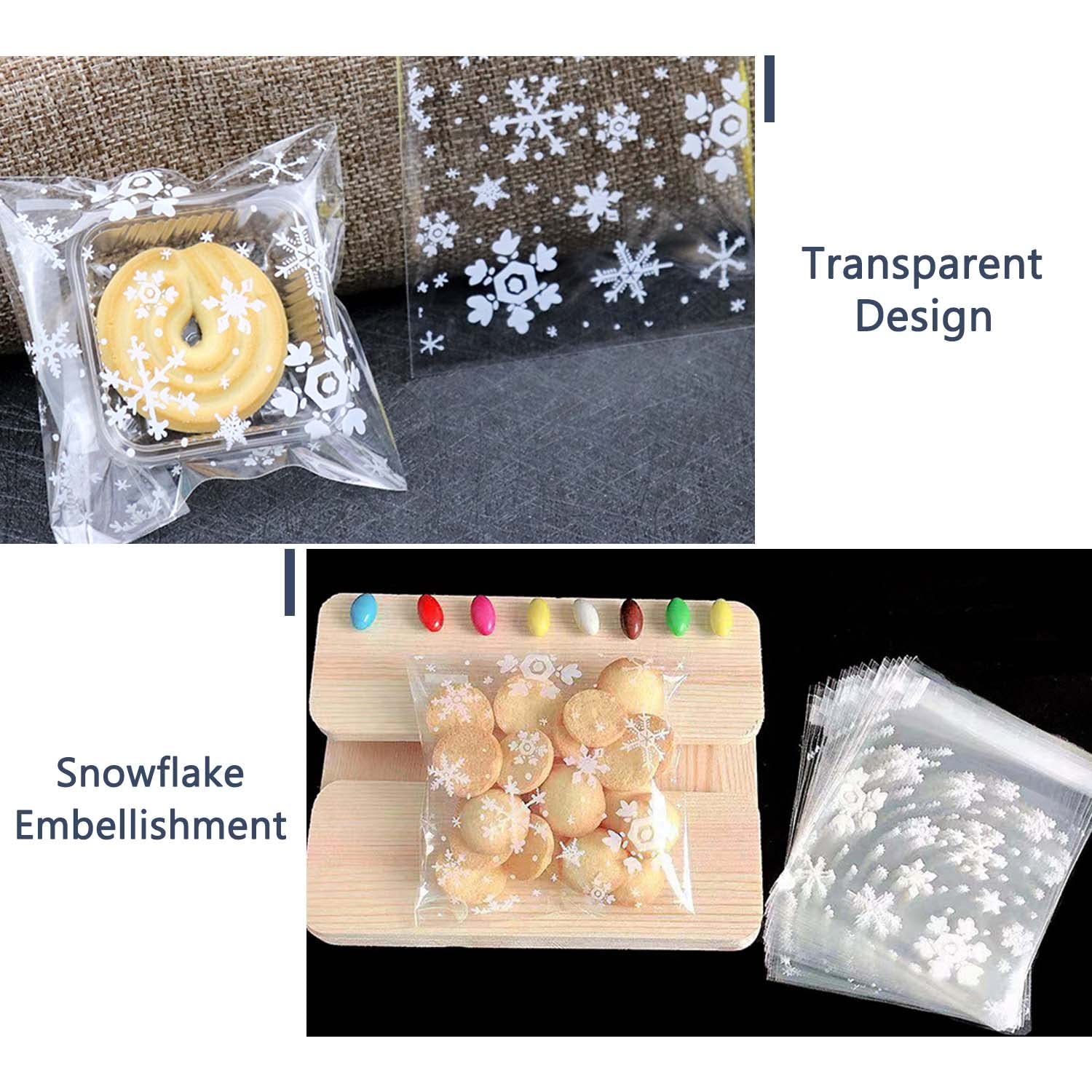 200 Sachets 5 X 10 Cm Autocollants De Cellophane Transparent Sachets