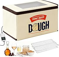 Vista 1 de Upgraded Folding Bread Proofing Box with 3-Sided Heating, Built-in NTC Sensor & Precise 68-104°F Temp Control, 48H Timer, Metal Rack –Family