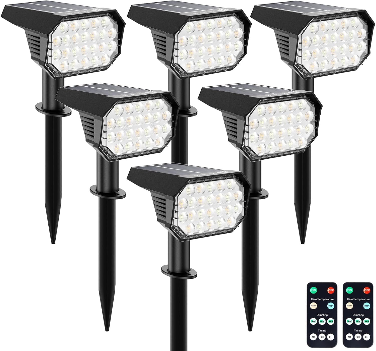 Brightown Solar Lights Outdoor Waterproof IP67, [Cool & Warm Light