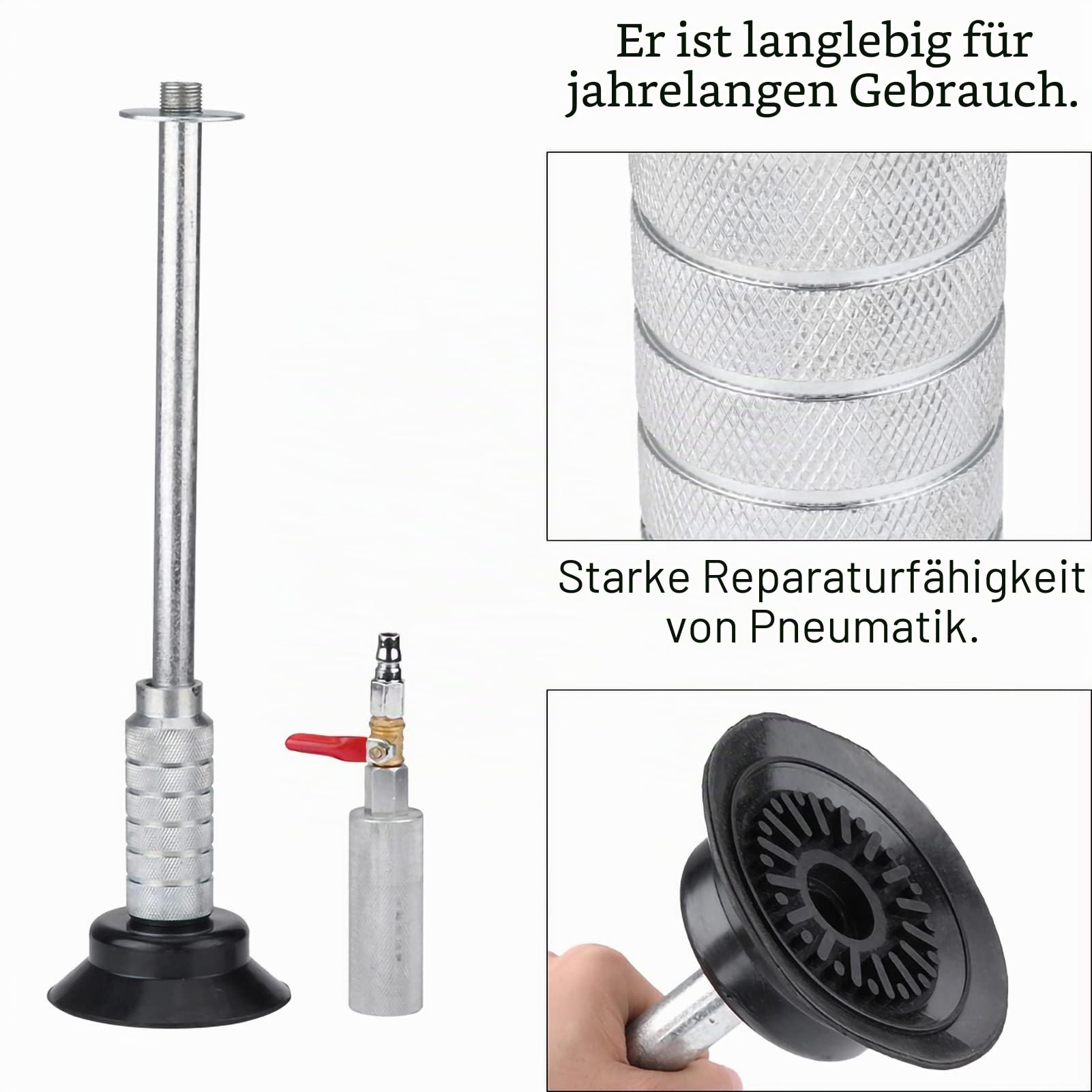 Pneumatischer Ziehhammer für Karosserie Dellenreparatur, Schwerer Hammer mit Saugnapf, Schiebewerkzeug