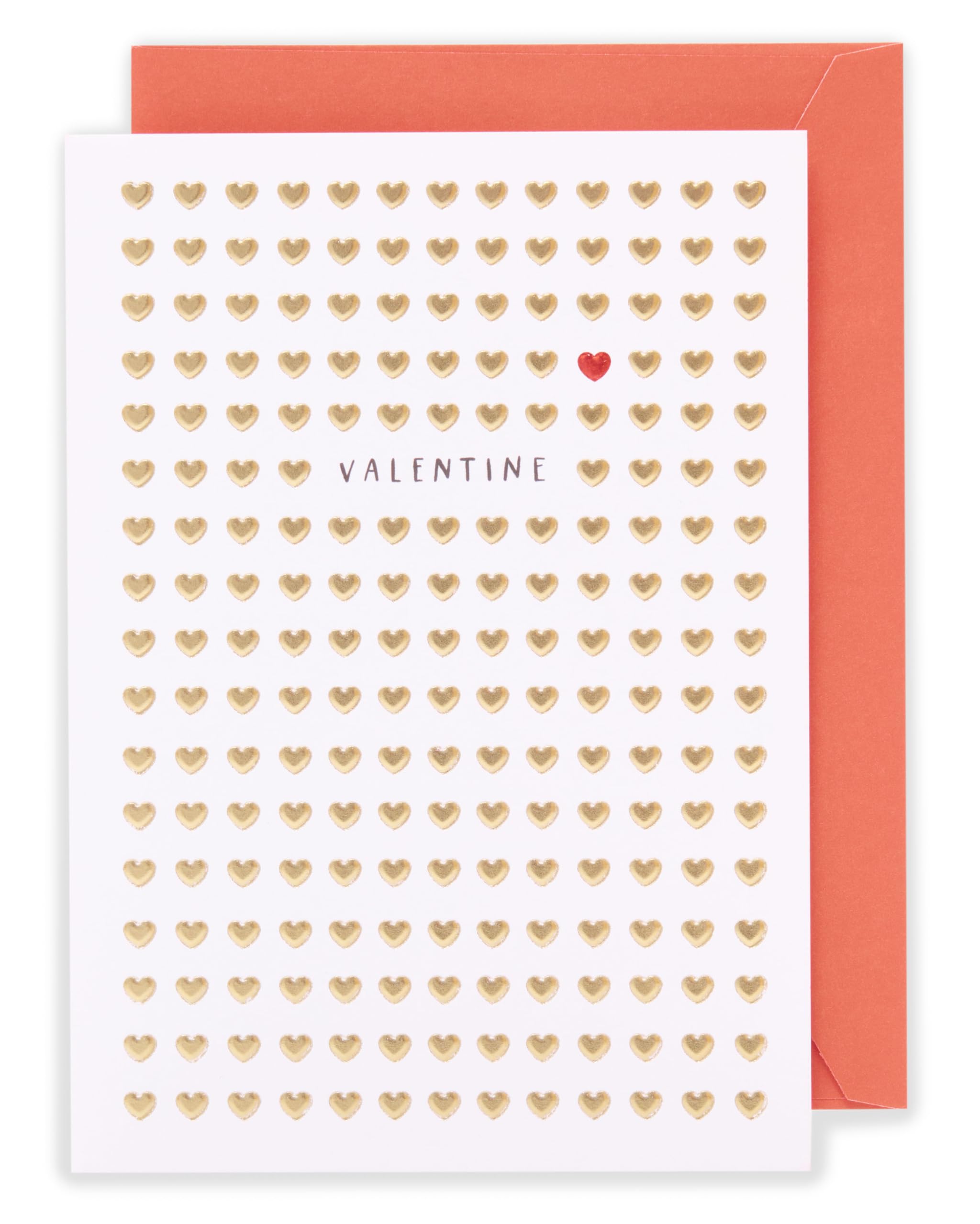 Kindred | Valentine's Day Card | I Love You Presents | Her/Him | Gold Hearts Design | With Envelope | 127mm x 178mm