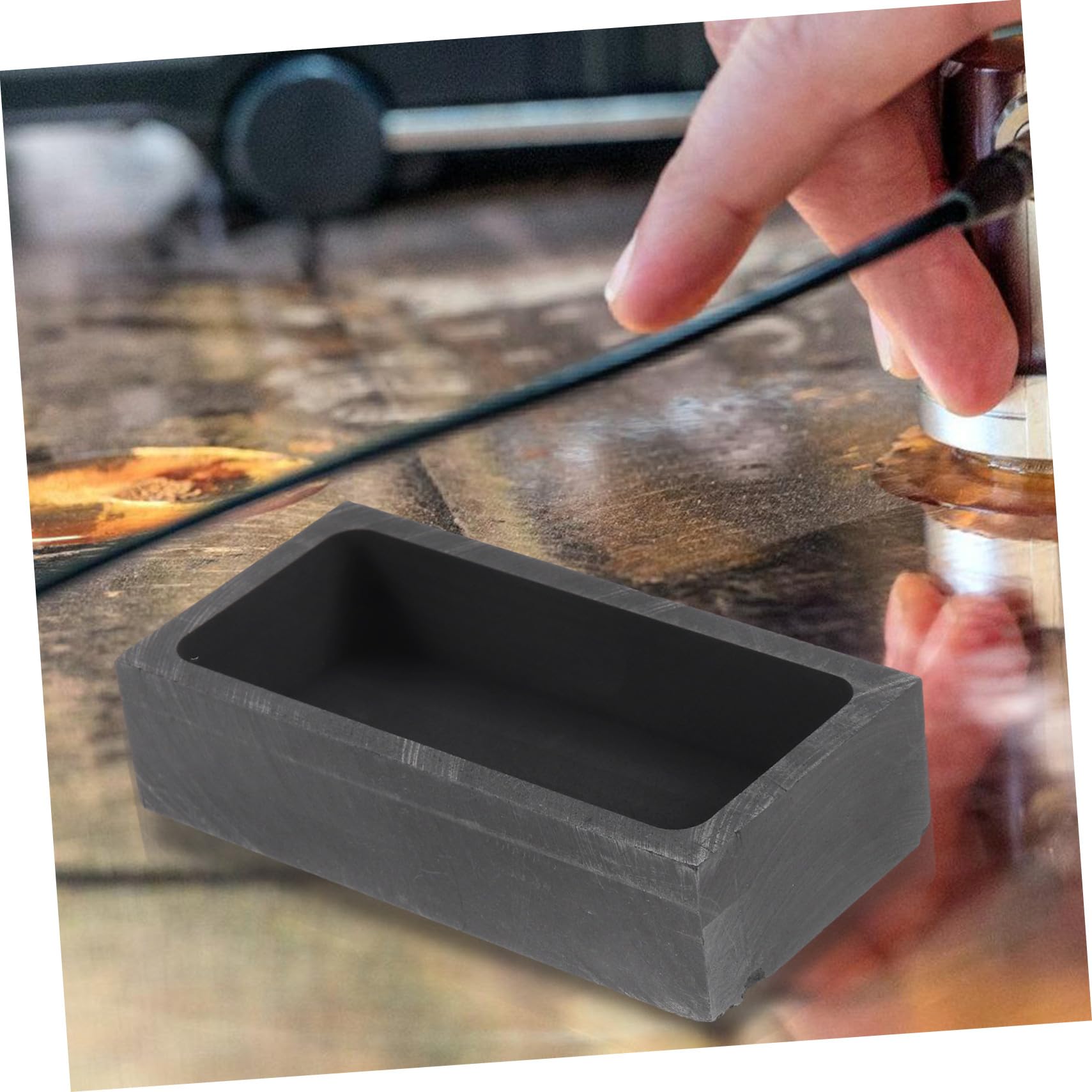 Molde De Grafito Para Fundición De Metal Molde De Lingotes 1000g Alta Densidad Resistente Uso Educativo Artesanía Joyería Fundición Científica Diaria