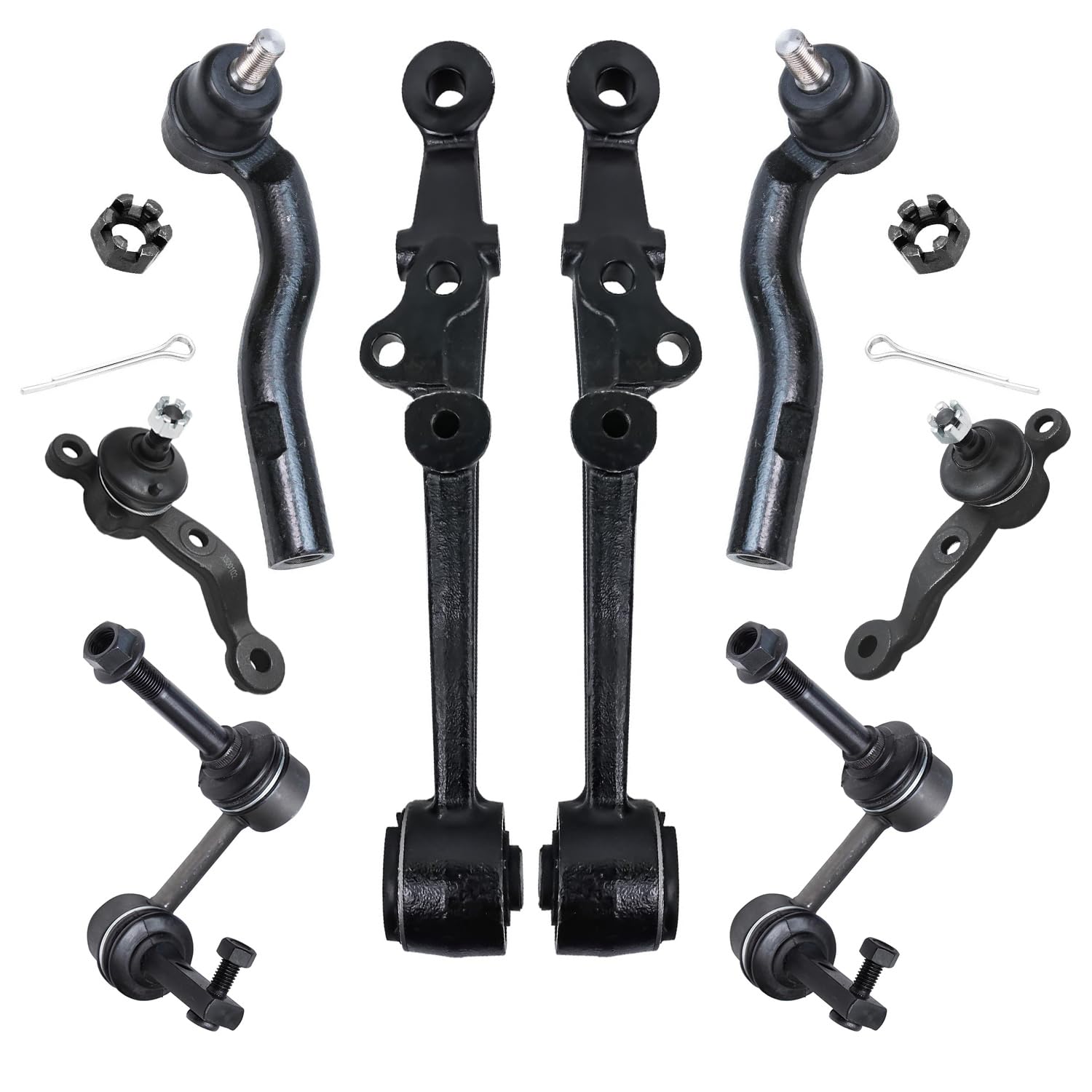Detroit Axle - Front Forward Control Arms &amp; w/Ball Joints + Sway Bars +