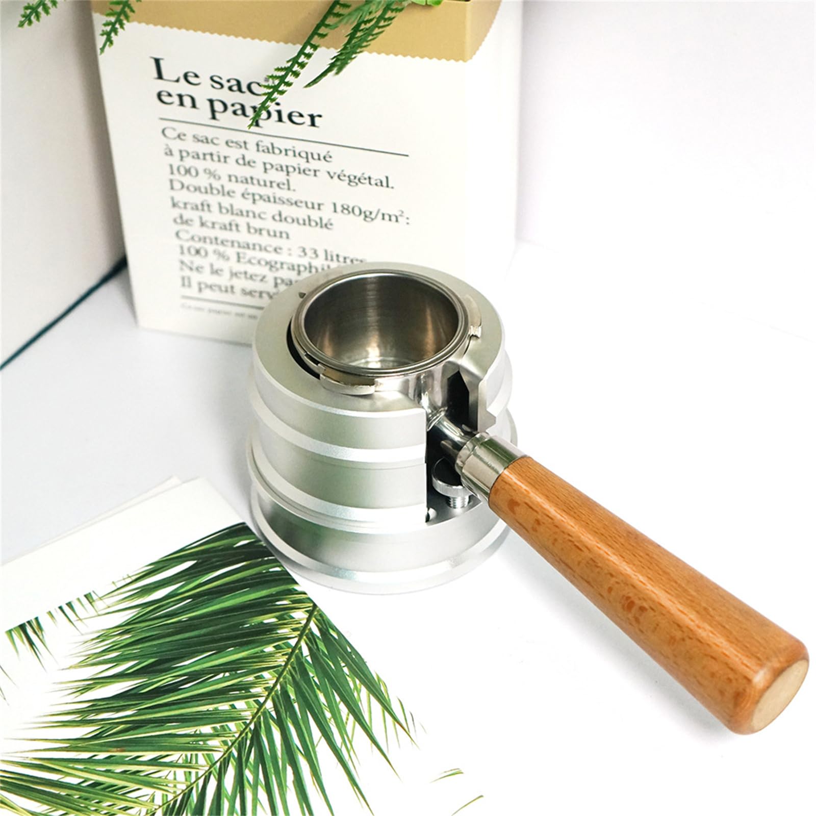 Tamperhalter, Aluminiumlegierung, Füllboden, Espressomatte, Station, Kaffeezubehör, Küchengerät, Kaffeemaschine, Zubehör, Hersteller, Griff, Druckpulver-Pad, Silbergriff