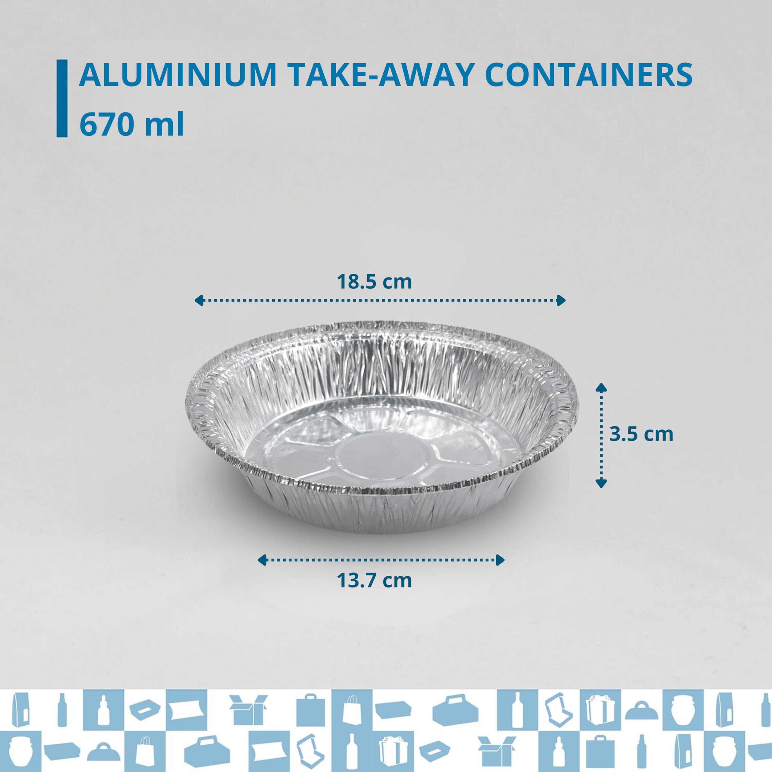 Espirito Rebelde 30 Barquettes en Aluminium 670 ml avec Couvercles | Moules Jetables a Emporter | Emballage Alimentaire pour Barbecues, Congélation