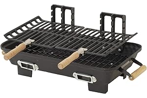 Kay Home Products Cast Iron Hibachi Charcoal Grill, 10 by 18-Inch (Limited Edition)