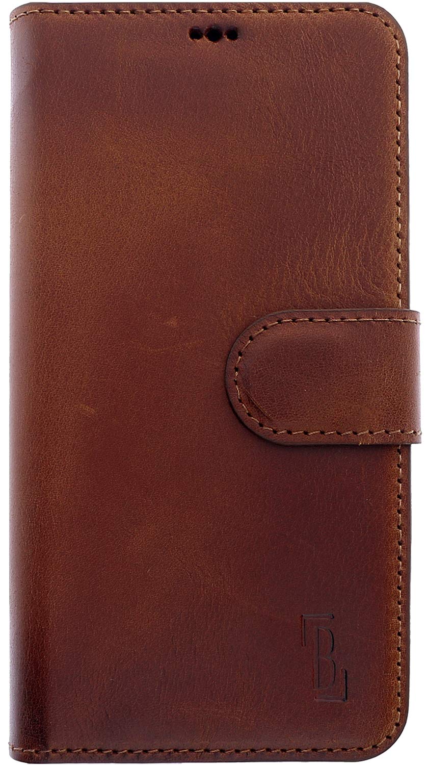 Burkley Mobile Phone Case with Stand and Card Slot for iPhone 11 Leather Mobile Phone Case with Magnetic Closure, 360° Protection, RFID Blocker