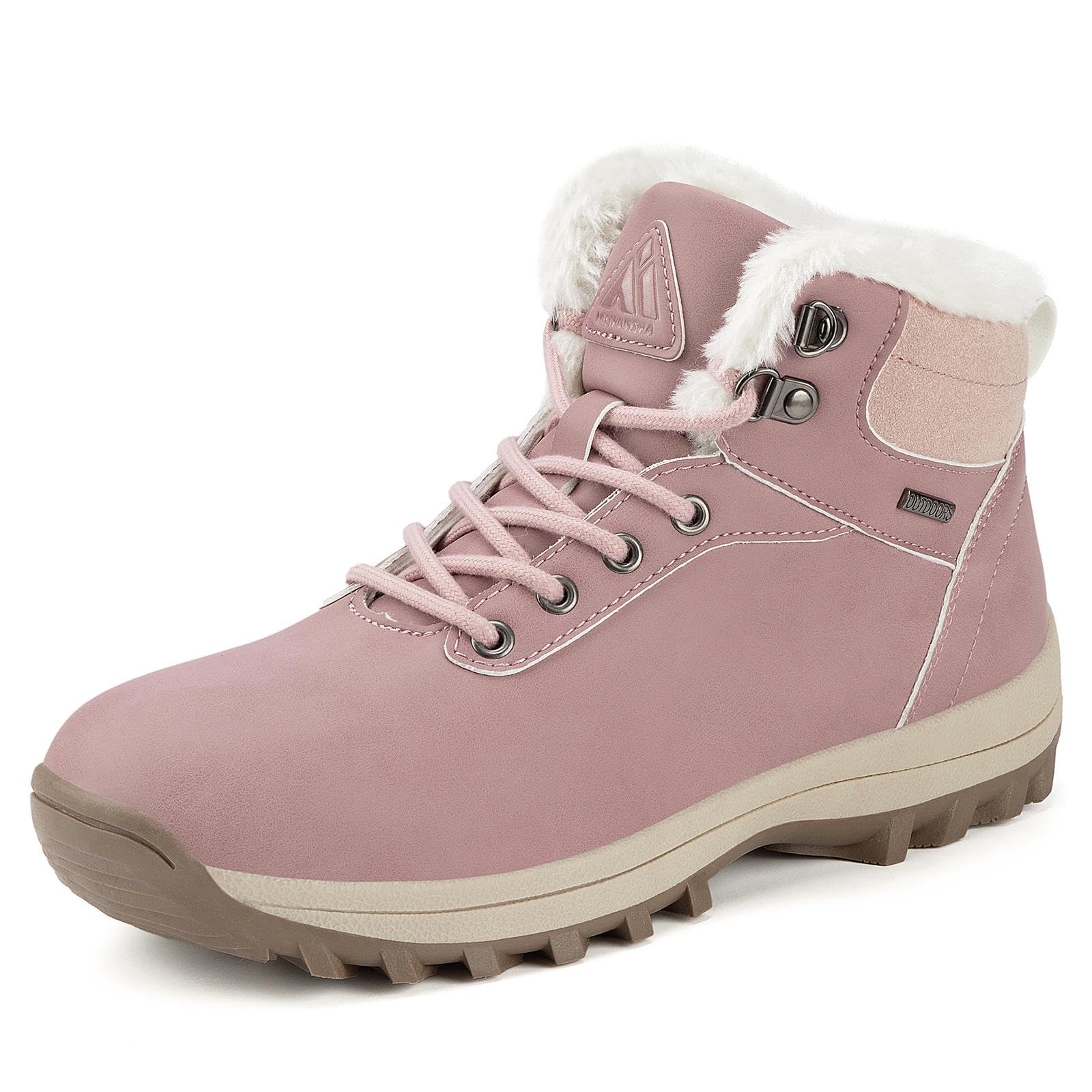 Mishansha Snow Boots for Women – Waterproof Winter Hiking Boots with Warm Fur Lining, Anti-Slip Sole, Insulated Outdoor Cold Weather Booties