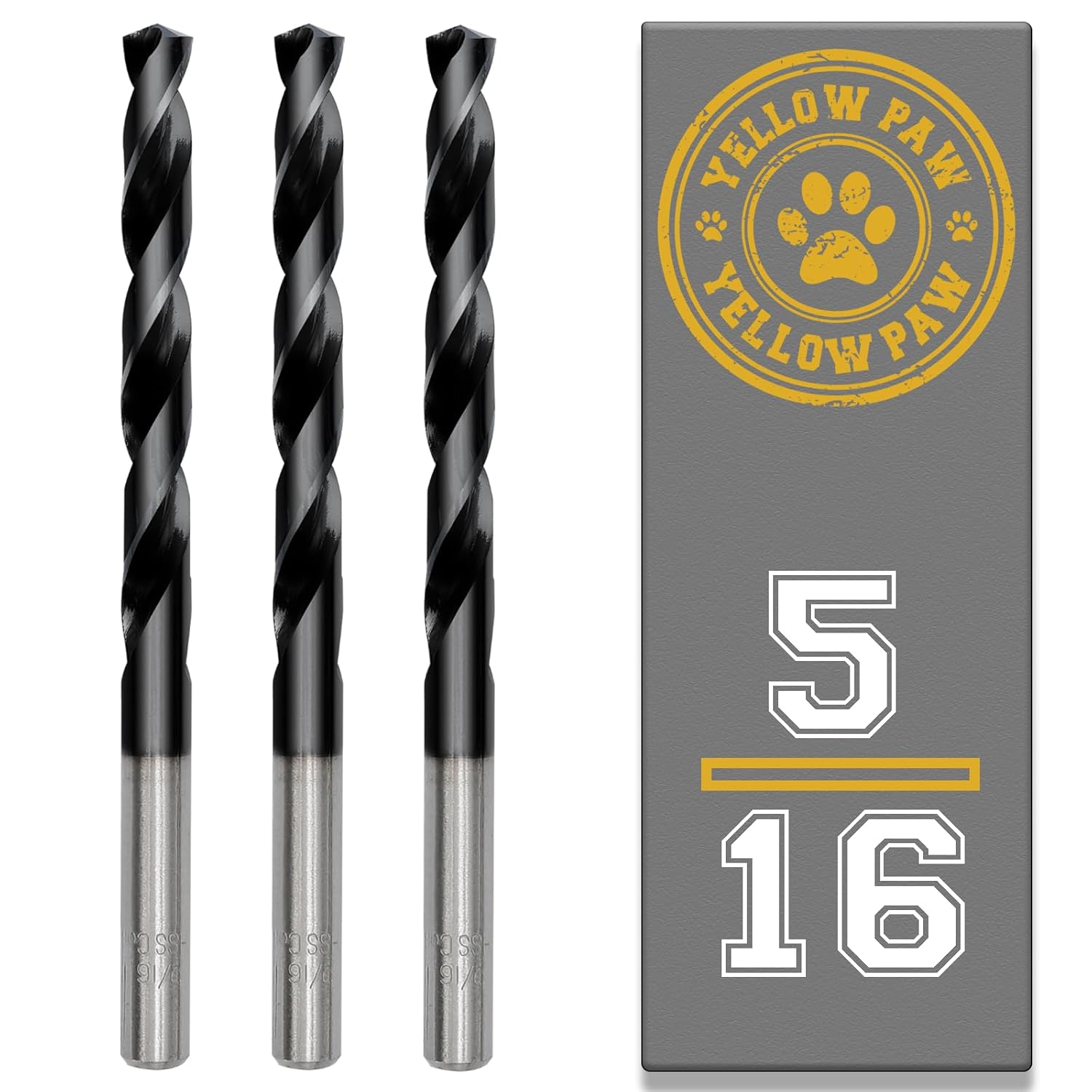 5/16 Inch Drill Bit (3 Pack) Industrial Grade M35 Cobalt Titanium Aluminum Nitrite - 5/16" Diameter & Total Length of 4" with Working Length of 2-3/4" Easily Drill Into Metal, Steel, & Aluminum 5/16" 3