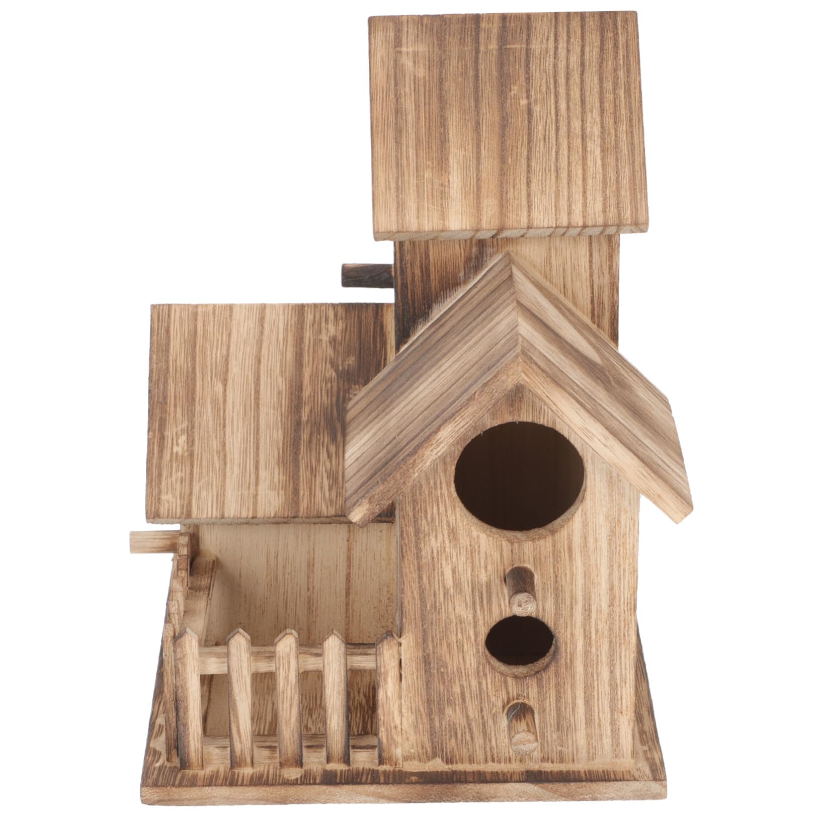 Gadpiparty Villa Nido De Pájaro Caseta De Madera para Pájaros Independiente para Jardín Nido De Madera para Periquitos Artículos para Cría De Aves Caseta De Anidación