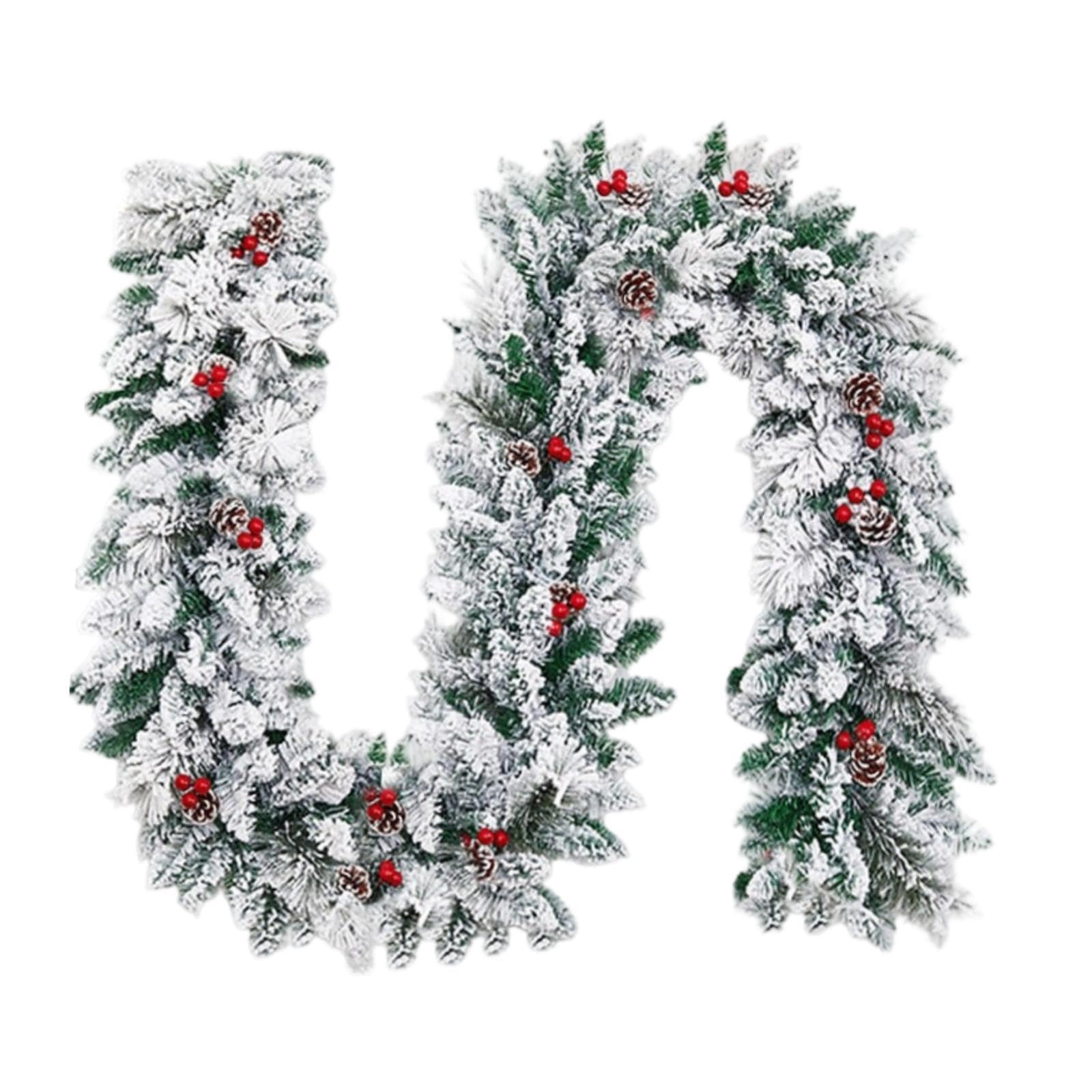 MagiDeal Guirnalda navideña Decorativa para Puerta de Entrada, Centro de Mesa Decorativo, Adorno navideño para Ceremonias al Libre, 270 Cm X 30 Cm