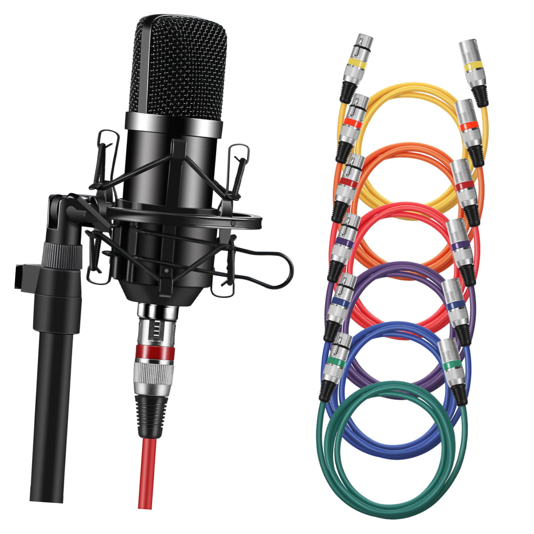 SHINEOFI 1 Juego de Cable de Micrófono Xlr Macho a Hembra para Audio | Aleación de Zinc, Pvc y Cobre, Transmisión Estable, Resistente a Tirones y Daños