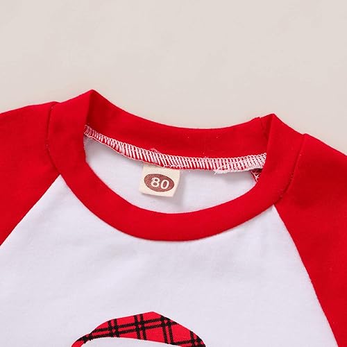 Miniatura 4 de JEELLIGULAR Camiseta de Navidad para niños y niñas, camiseta de manga larga con estampado de letras para bebés, ropa de festival de 6 meses a 5 años