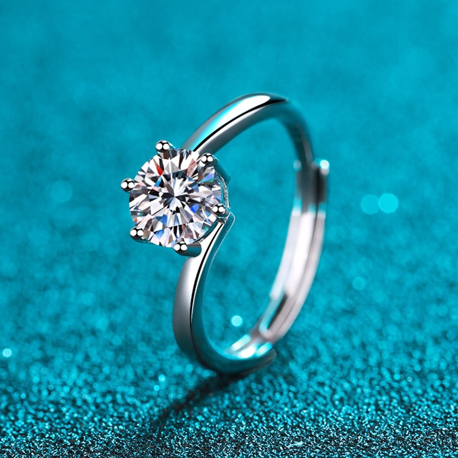 Anelli impilabili in argento Sterling, anello di promessa in oro bianco rotondo per la figlia alla moda