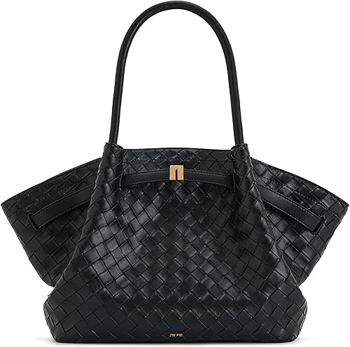 JW PEI Bolso tote mediano Hana para mujer Trenzado negro,Negro,negro, cuero (Black Vegan Leather),Marrón,Burdeos,Marrón café,Marrón oscuro,Marrón