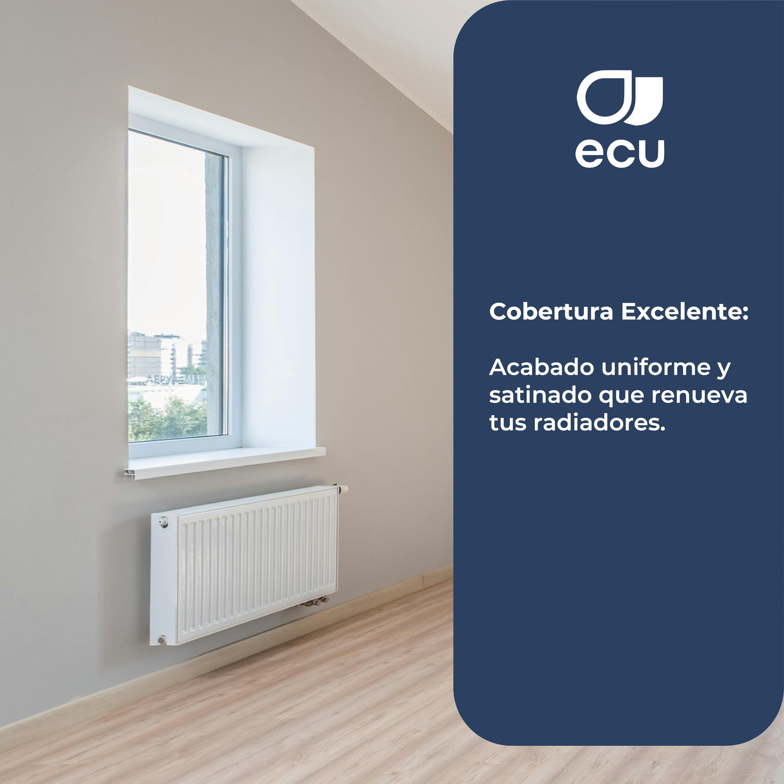 PINTURAS ECU - Pintura para Radiadores - Esmalte Radiadores al Agua - BLANCO ANTIGUO - Decora y protege toda clase de radiadores por agua y tuberías de calefacción (BLANCO ANTIGUO, 375ML)