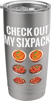 Kimchi Sixpack South Korean Cuisine Meal Food Kimchi Stainless Steel Insulated Tumbler