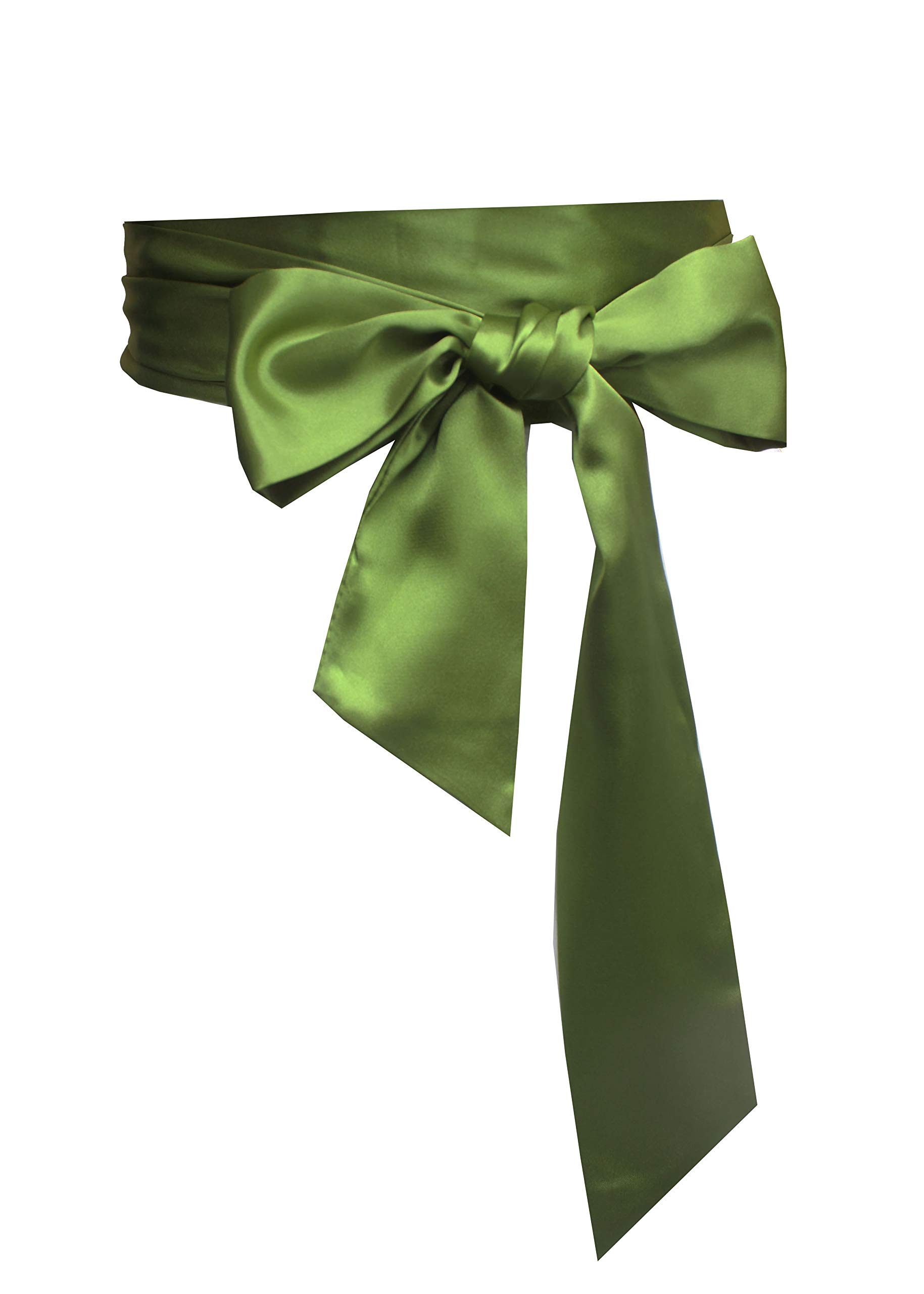 Nania Women's Sage Wedding Satin Sash Belt For Special Occasion Dress Bridal Sash, Large