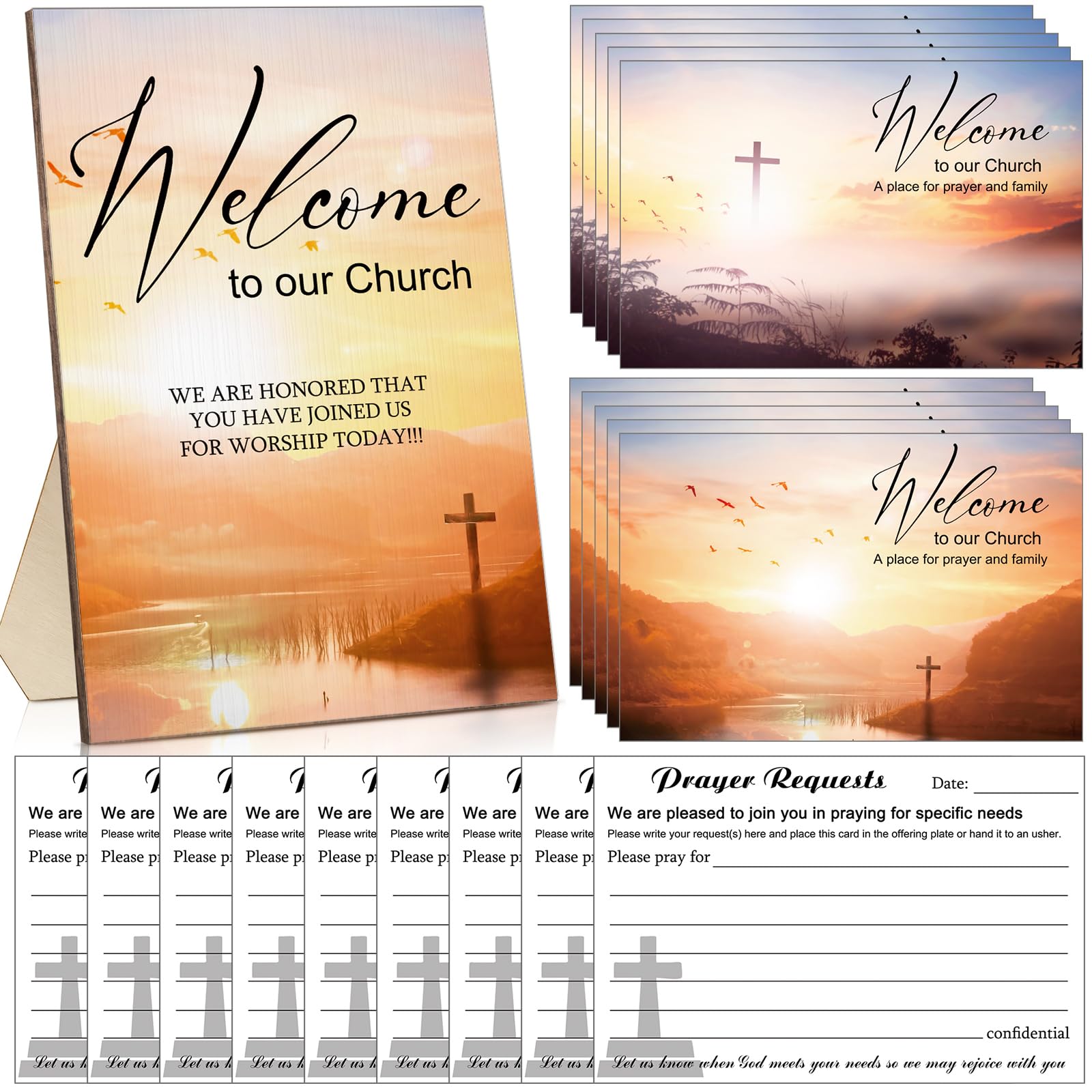 Amazon.com : Kosiz 101 Pcs Visitor Cards for Church 1 Welcome to