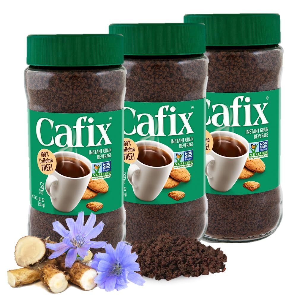 All Natural Instant Chicory Coffee Alternative, Great-Tasting, Rich and Bold, Zero Caffeine - 7.05oz Jar (Pack of 3)