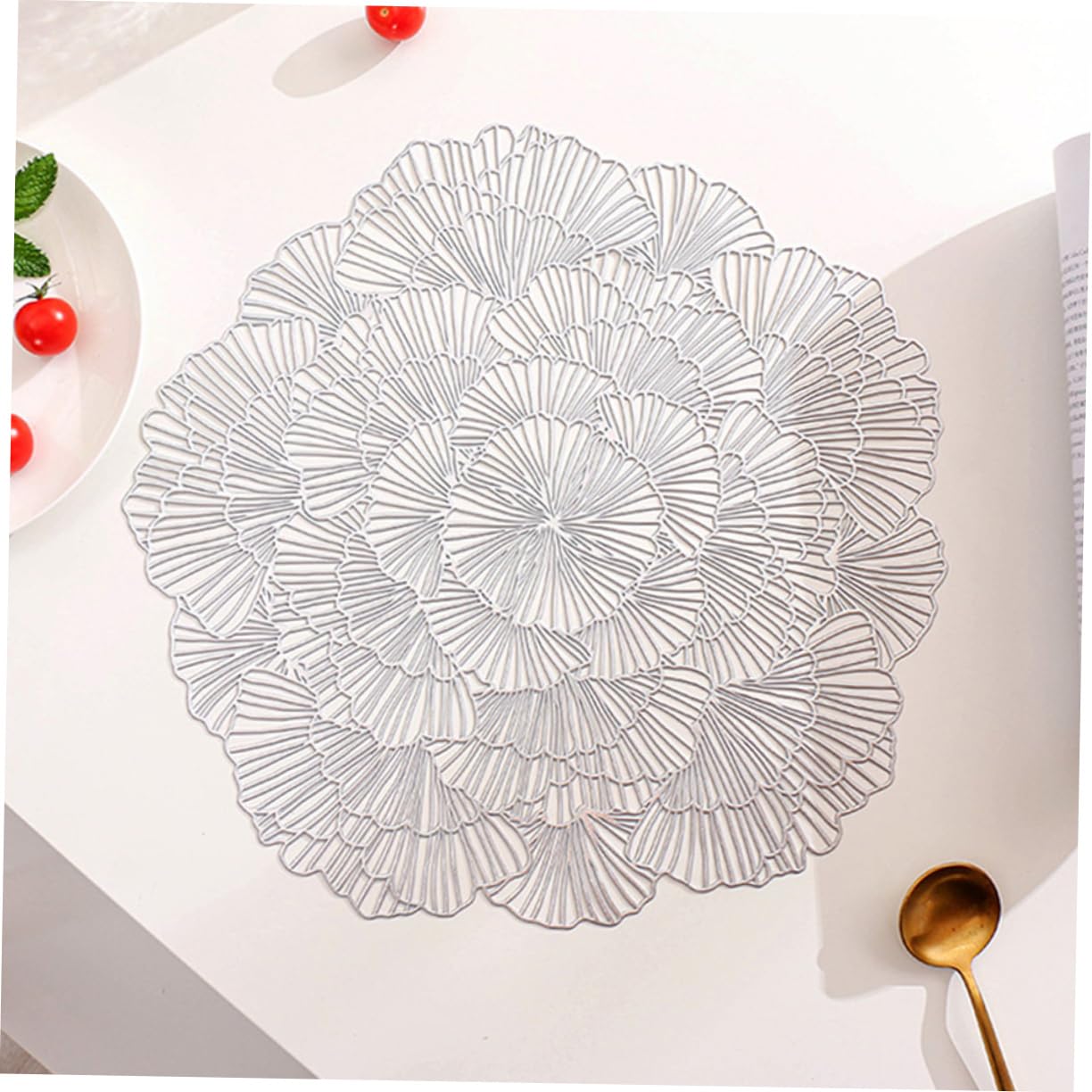 12piezas Manteles Individuales Antideslizantes Resistentes Al Diseño Ginkgo Salvamanteles Decorativos para y Mesa De