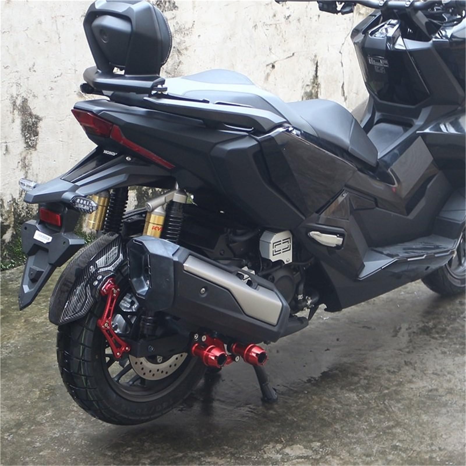 Pasuje do motocykli Honda ADV350 ADV160 ADV 160 350 Akcesoria tylne koło Oś widelca Ślizgi Crash Ochrona przed upadkiem Osłona Podwozia Motocykla owiewki osłona(Gray,ADV160)